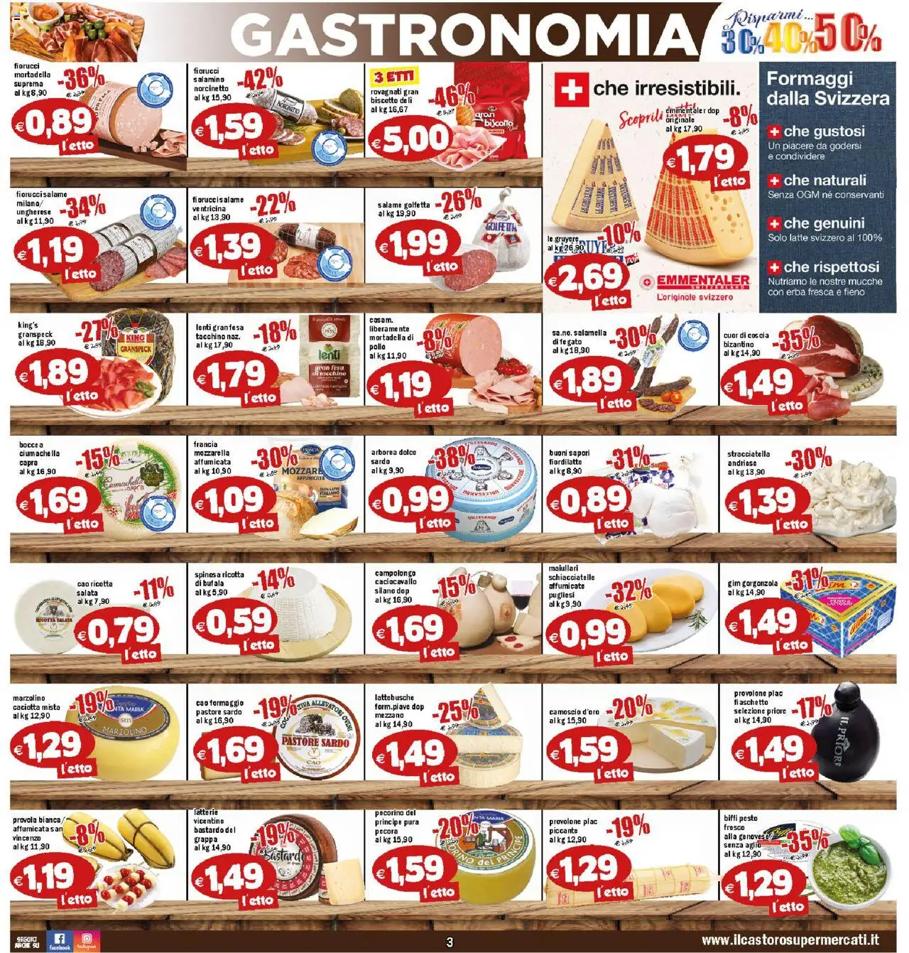 Volantino Il Castoro del 05.09.2025 | Pagina: 3 | Prodotti: Salamella, Mozzarella, Formaggio, Aglio