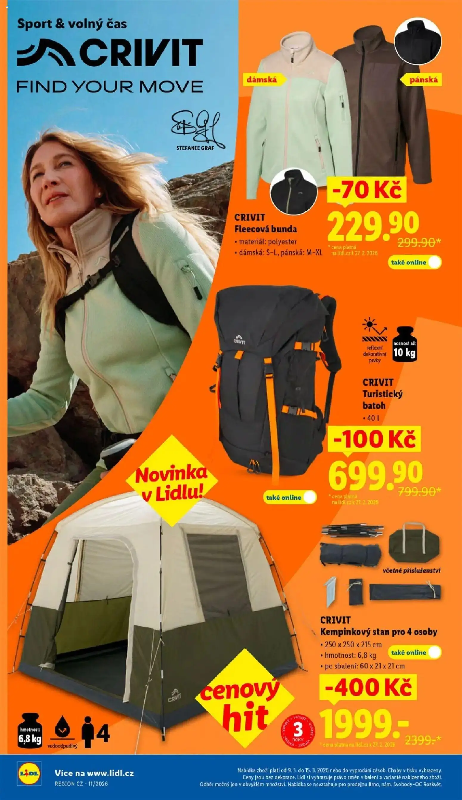 Lidl aktuální leták od 09.03.2026 | Strana: 36 | Produkty: Bunda, Batoh, Stan