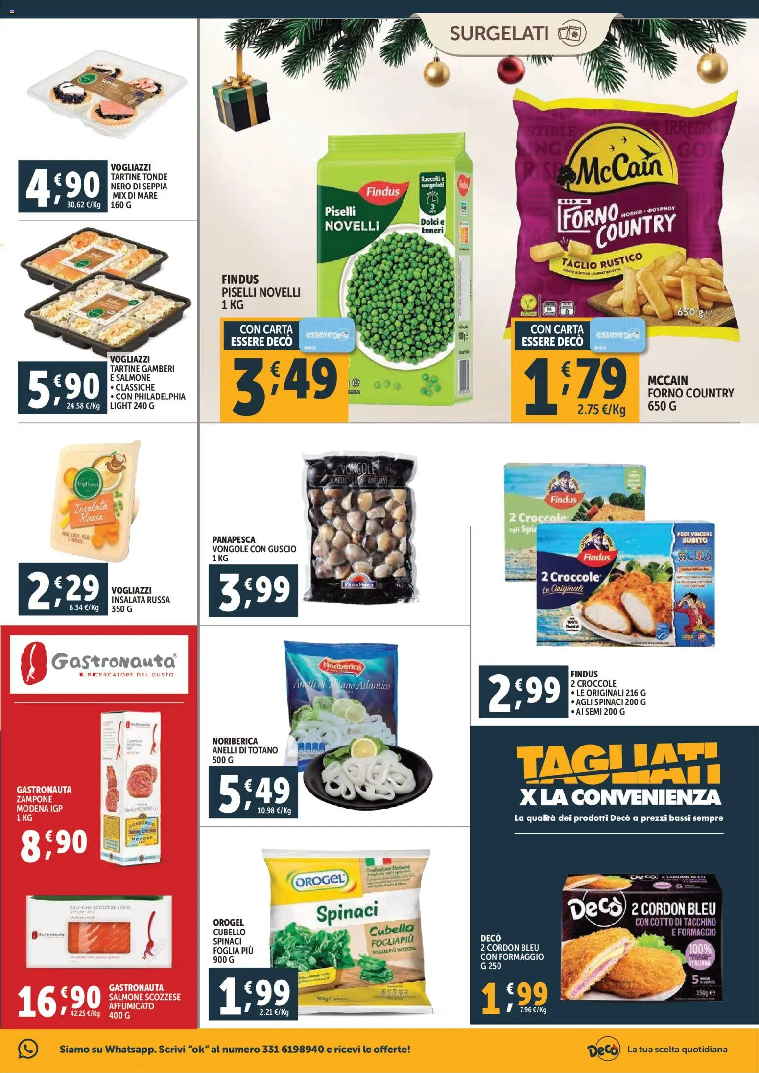 Volantino Decò del 15.12.2025 | Pagina: 13 | Prodotti: Salmone, Gamberi, Insalata, Totano