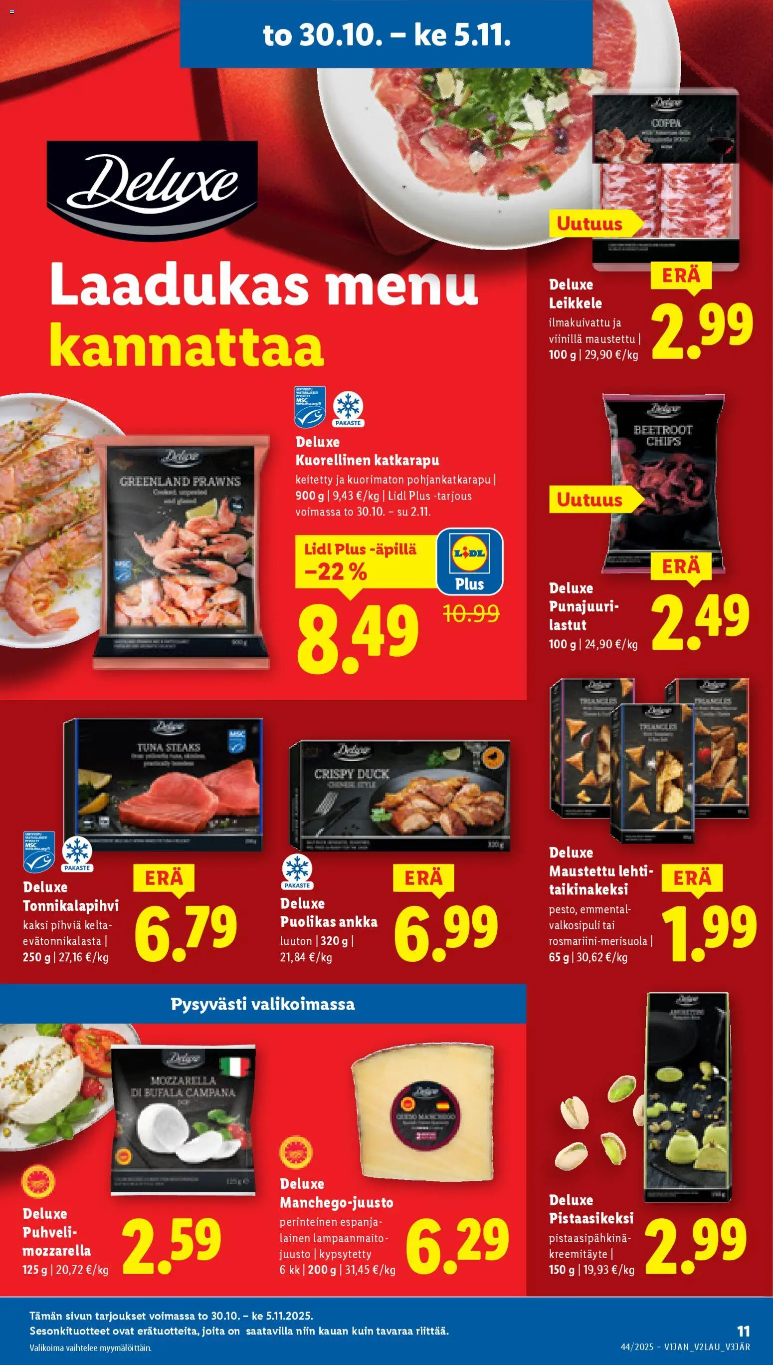 Lidl tarjoukset - Rovaniemi – voimassa 30.10.2025 alkaen | Sivu: 13 | Tuotteet: Valkosipuli, Mozzarella, Juusto, Punajuuri