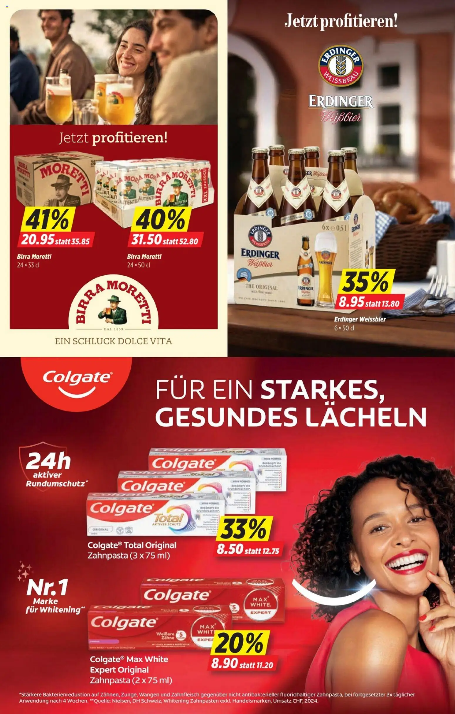Denner Aktionen – gültig ab 05.02.2026 | Seite: 16 | Produkte: Weißbier, Zahnpasta