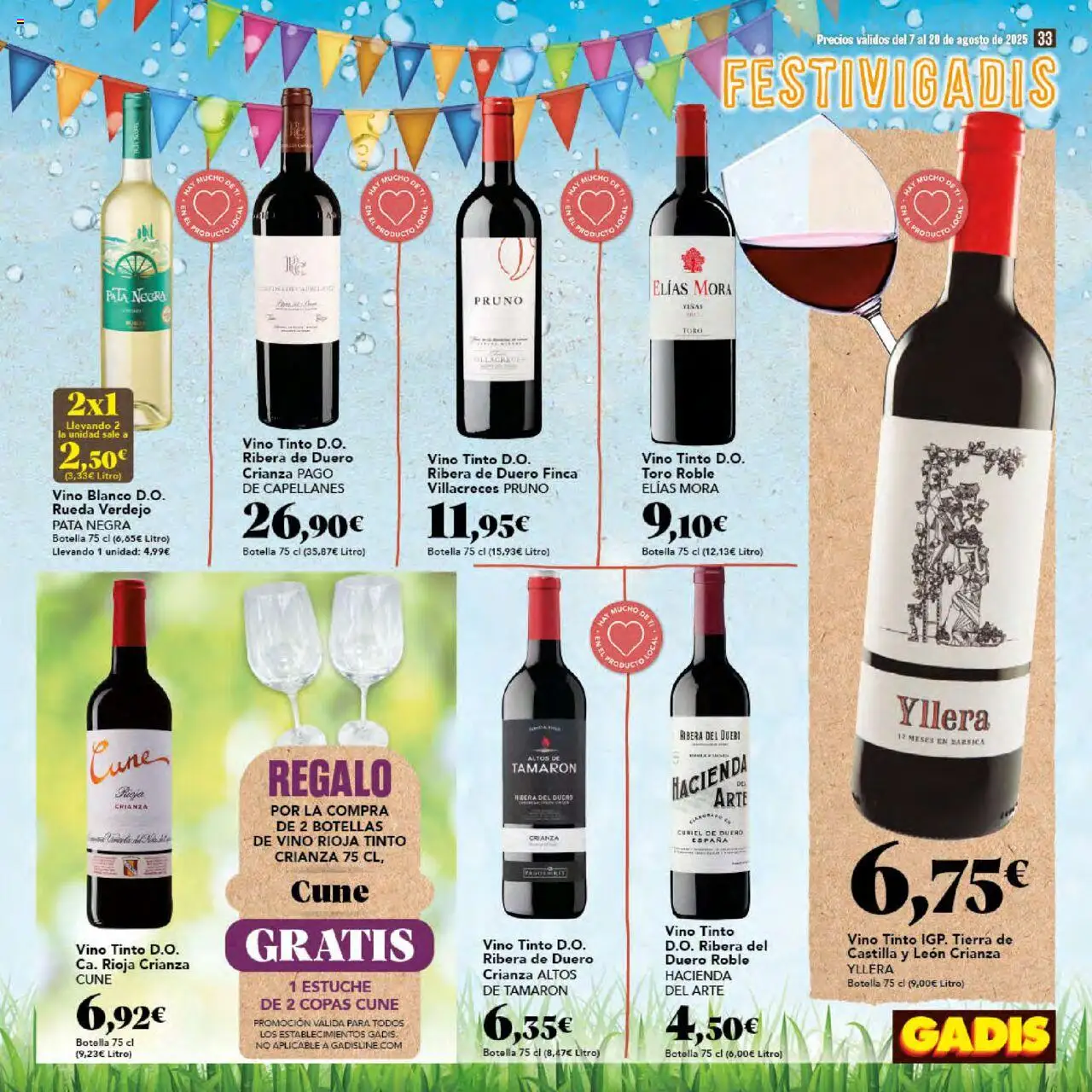Gadis folleto │ válido desde el 07.08.2025 | Página: 33 | Productos: Vino