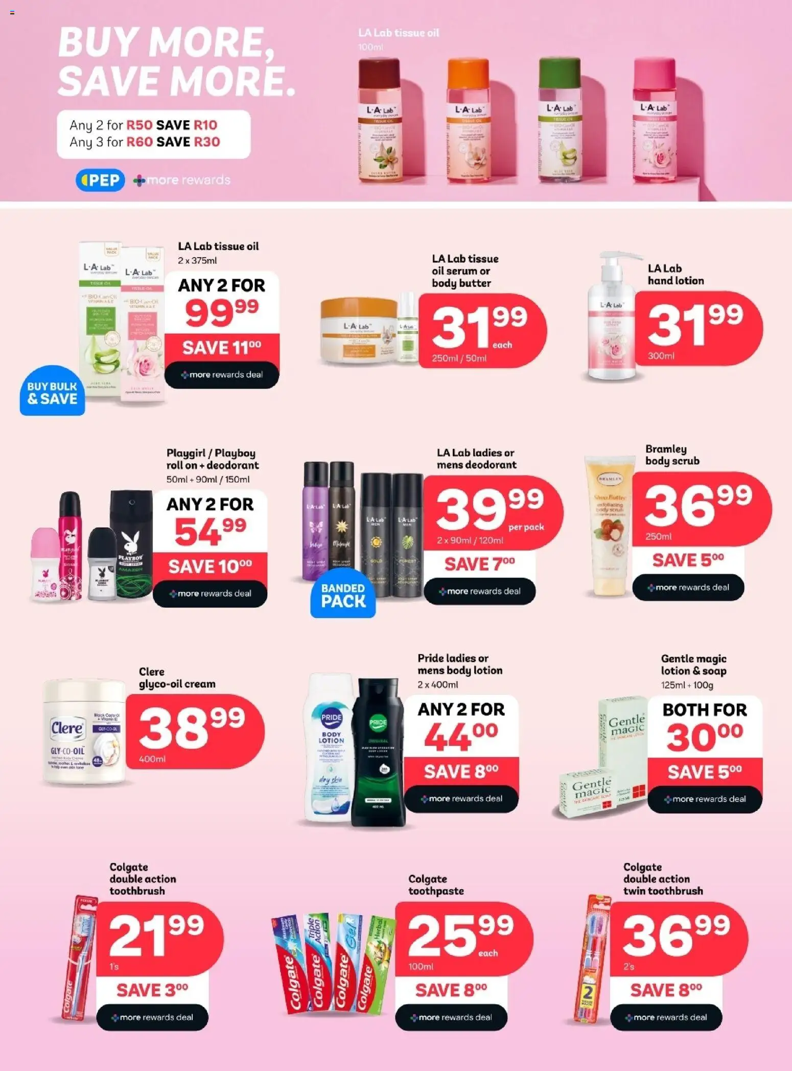 New PEP Stores catalogue – valid from 24.10.2025 | Page: 2 | Products: Tissue oil, Cream, Soap, Lotion