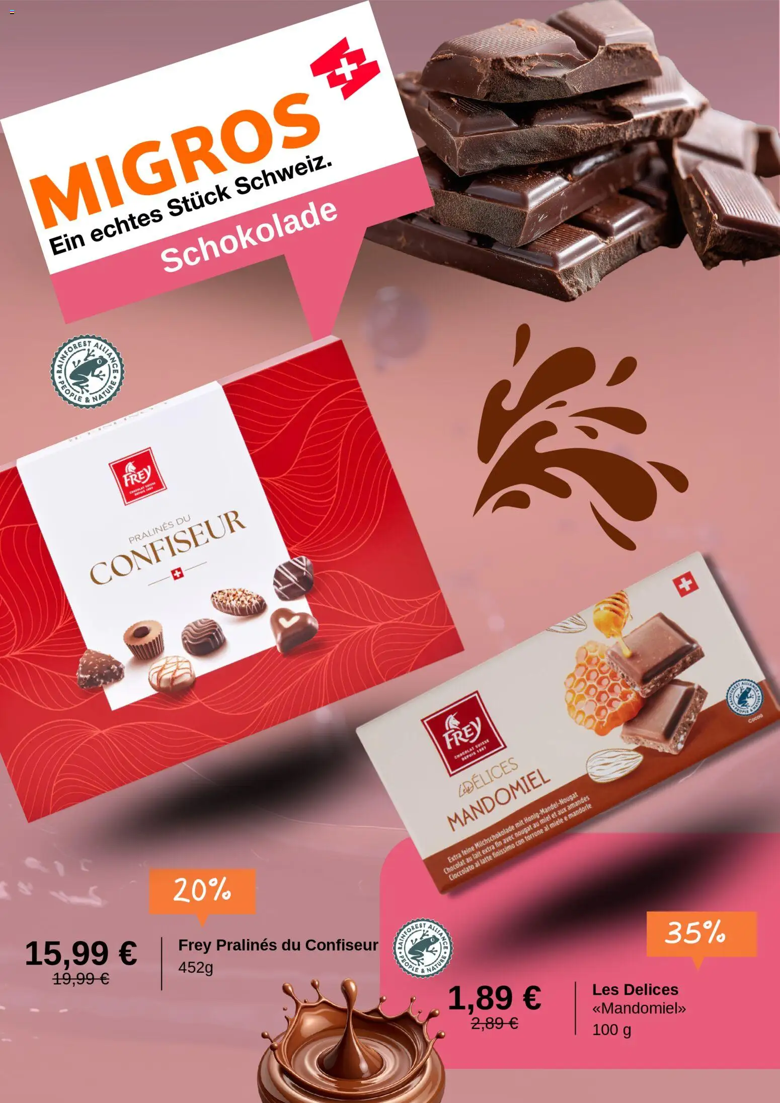 Migros Prospekt 	 – gültig ab 28.04.2026 | Seite: 2 | Produkte: Miele, Schokolade