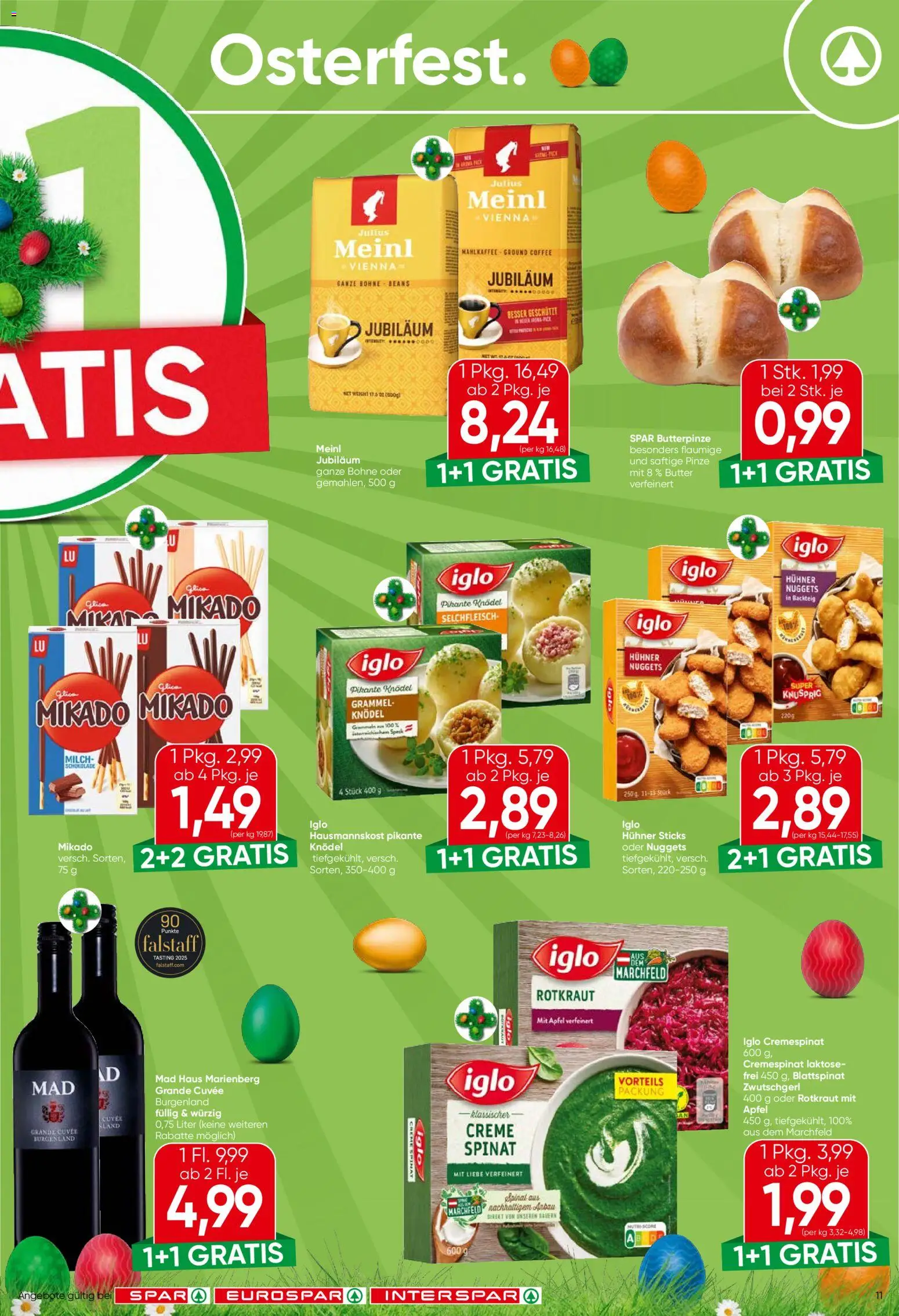 Spar Flugblatt - Vorarlberg gültig ab 26.03.2026 | Seite: 11 | Produkte: Milch, Butter, Öl, Äpfel