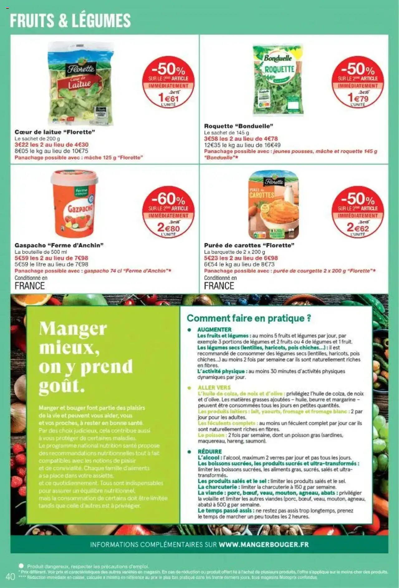  | Page: 40 | Produits: Carottes, Laitue, Volaille, Beurre