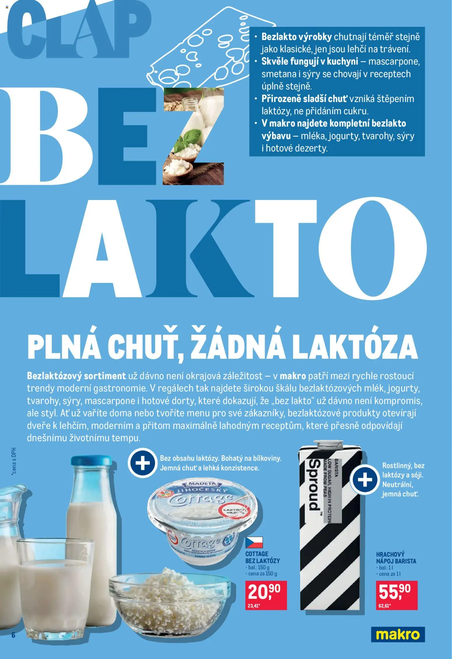 Makro leták - Pro milovníky jídla od 11.02.2026 | Strana: 6 | Produkty: Smetana, Sýry, Mascarpone, Cottage