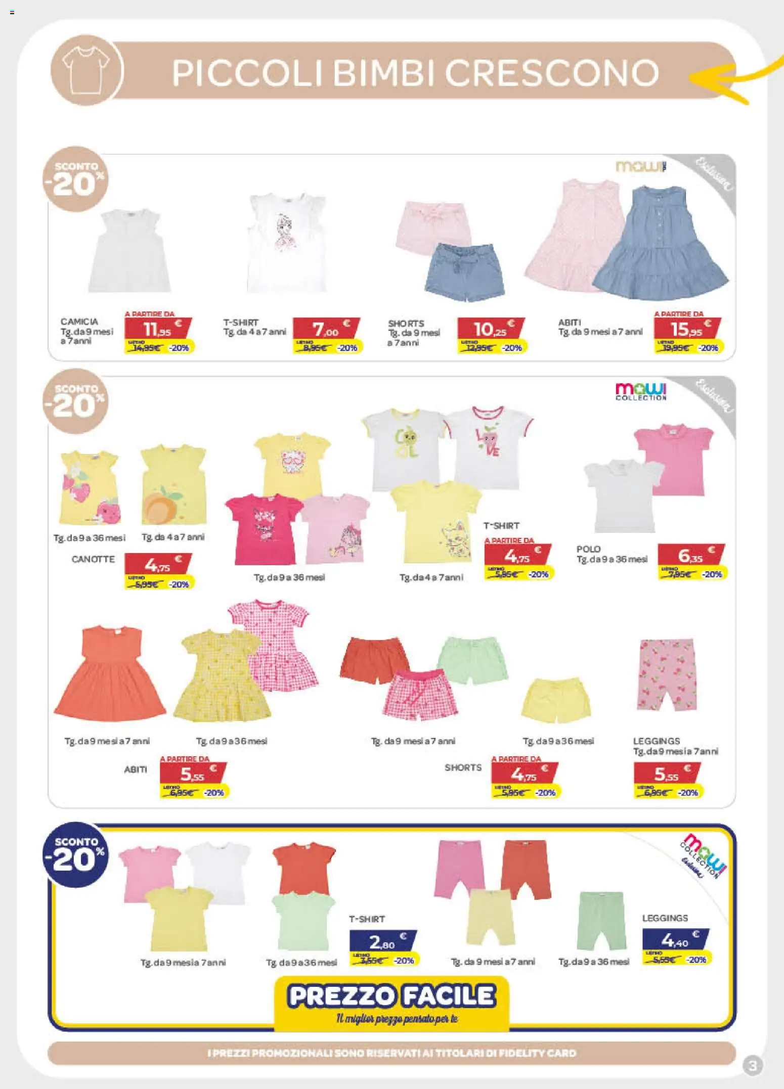 Volantino Bimbo store del 02.04.2026 | Pagina: 3 | Prodotti: Abiti, Camicia, Leggings, Polo