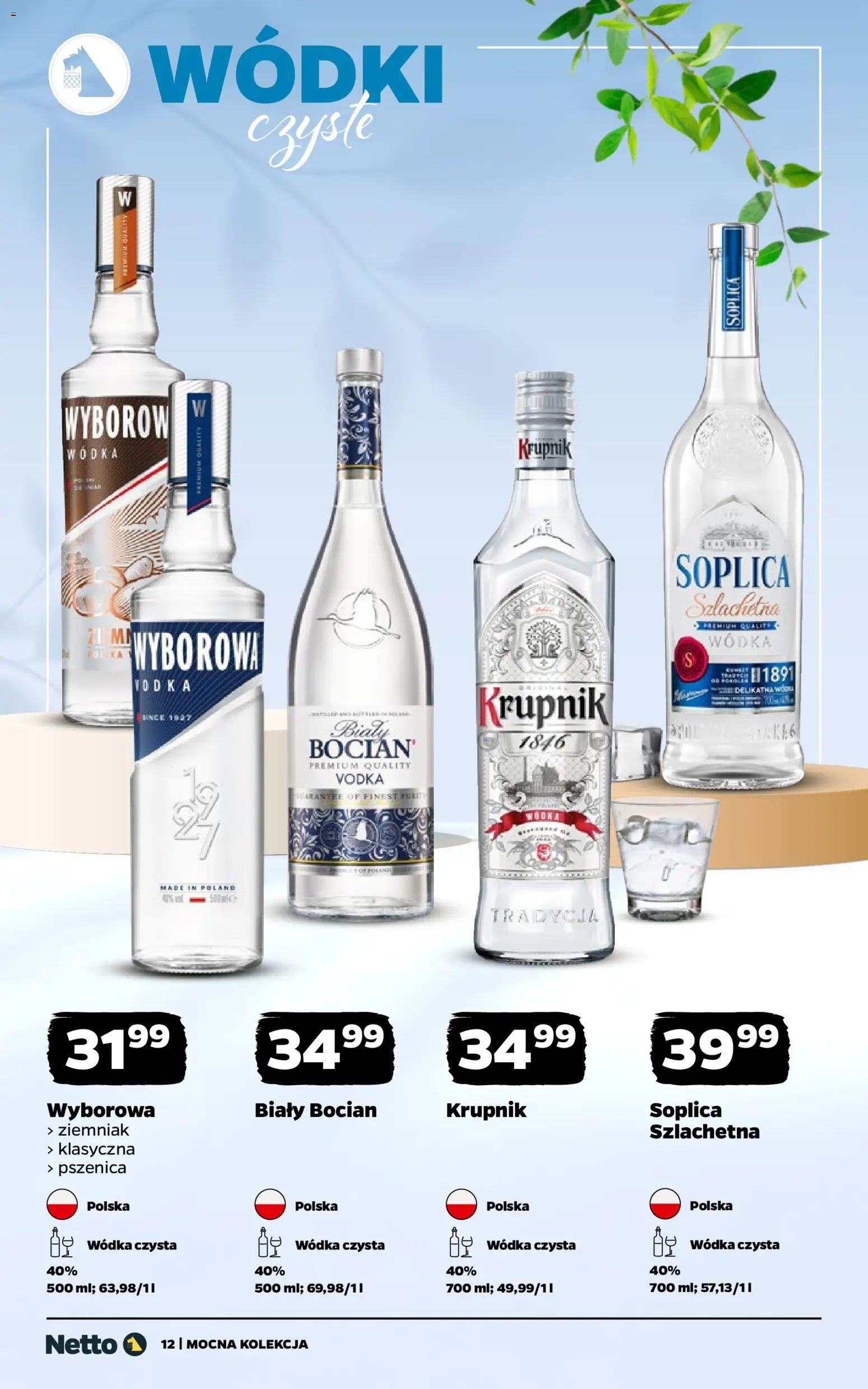 Netto gazetka - Alkohole mocne od 30.03.2026 | Strona: 12 | Produkty: Vodka, Wódka