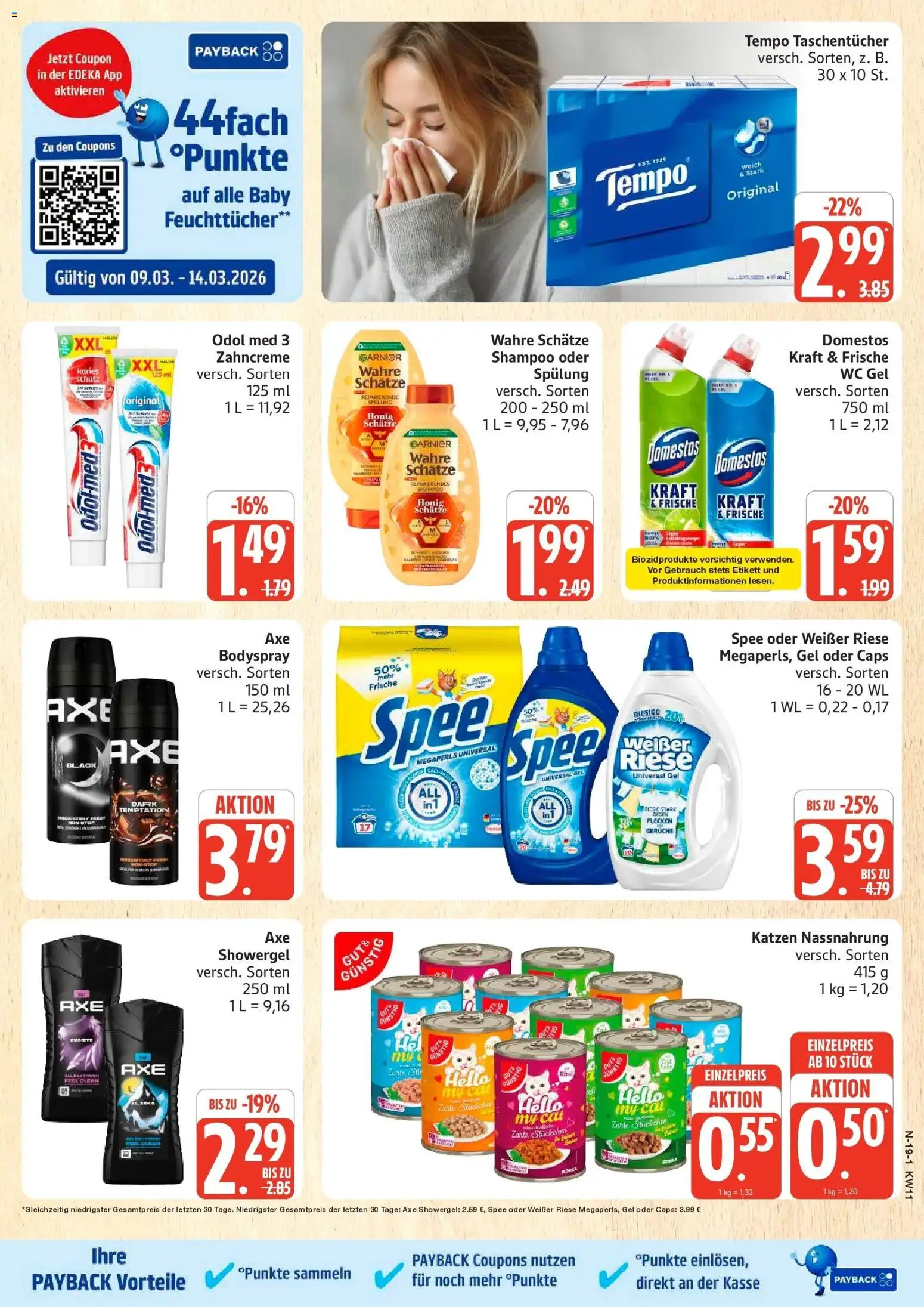 Marktkauf Prospekt Cuxhaven – gültig ab 09.03.2026 | Seite: 19 | Produkte: Shampoo, Spee, Axe, Tempo