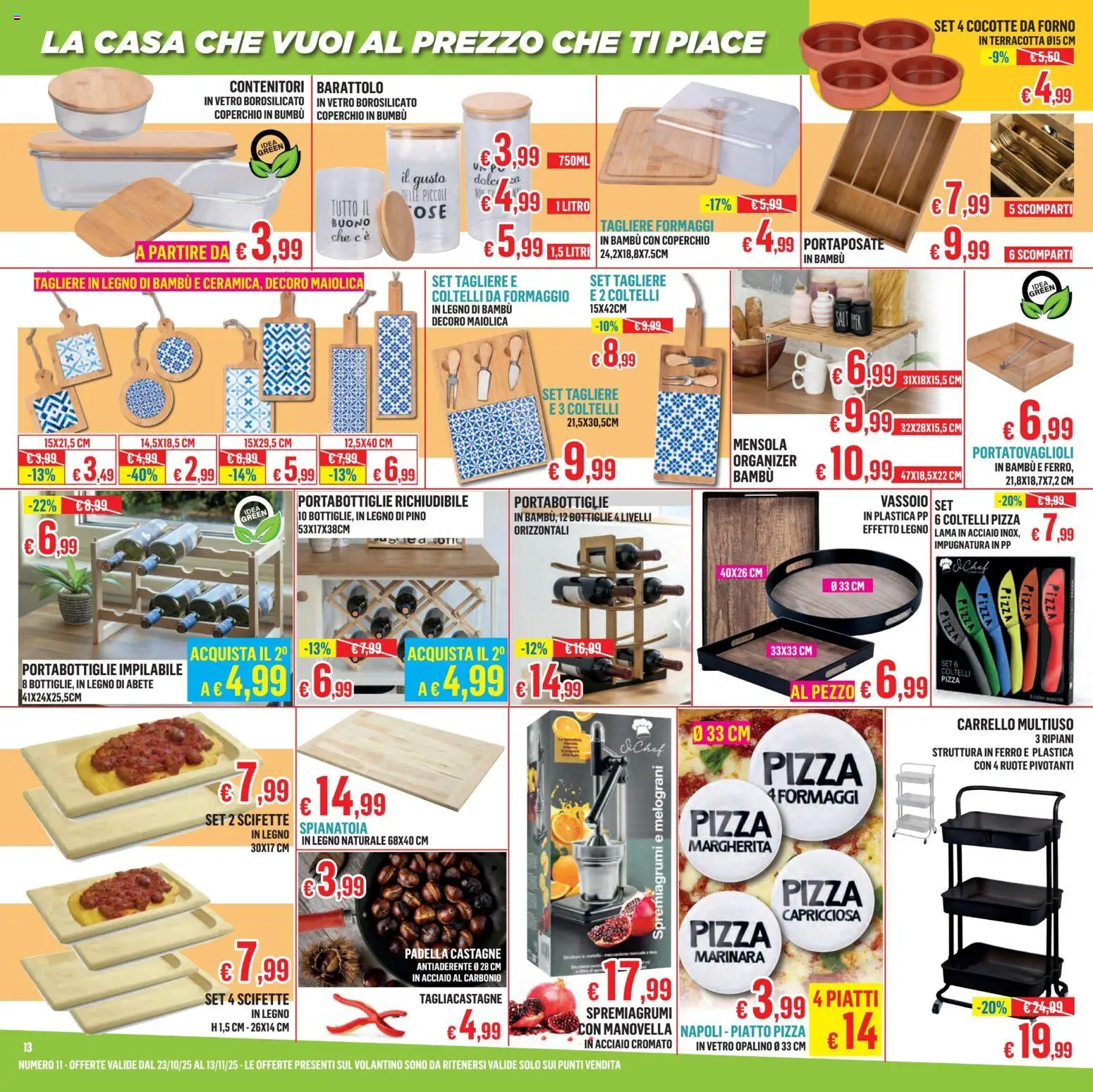 Volantino Satur del 23.10.2025 | Pagina: 13 | Prodotti: Tagliere, Piatto, Spremiagrumi, Vassoio