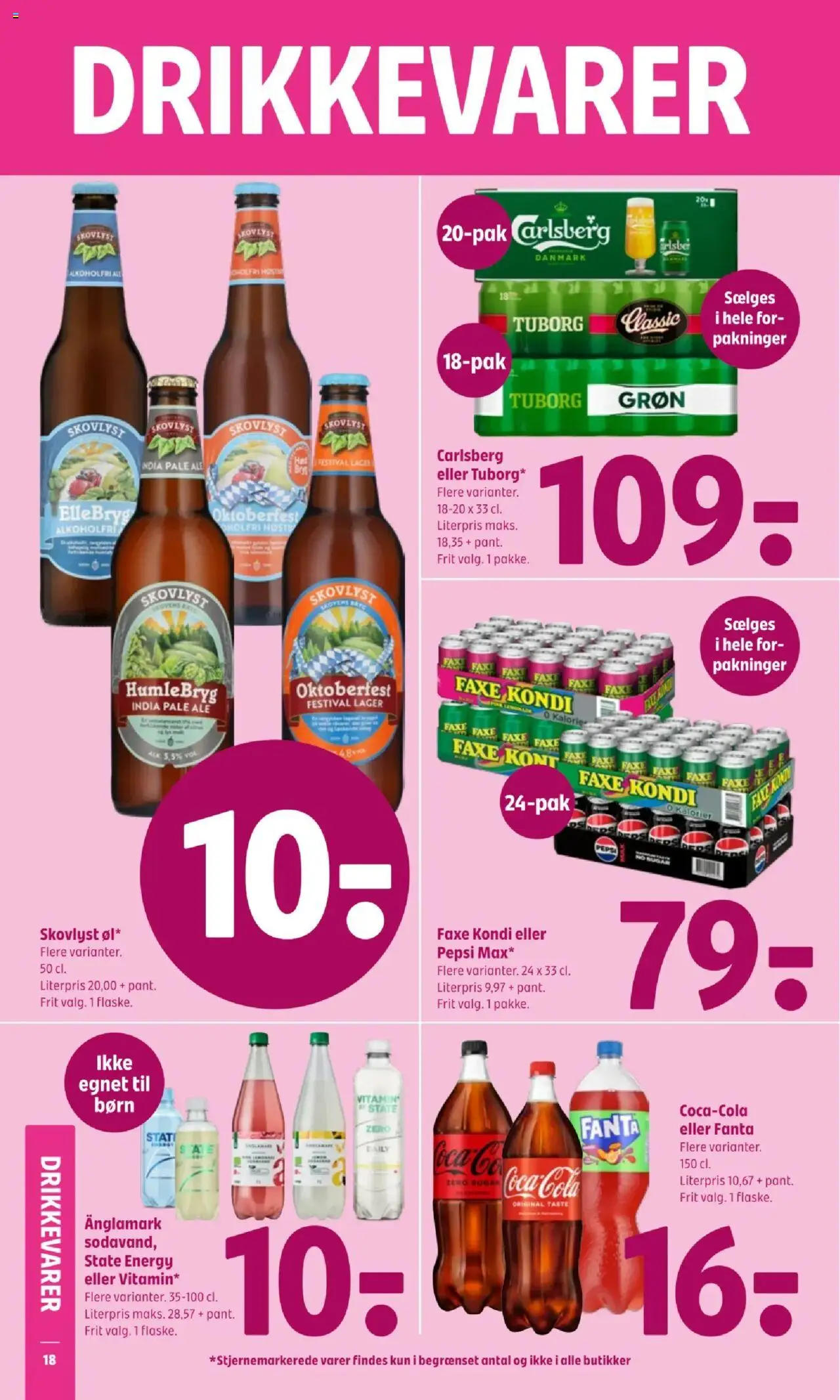 Coop 365 tilbudsavis – gyldig fra 18.09.2025 | Side: 18 | Produkter: Fanta, Faxe Kondi, Cola, Pepsi