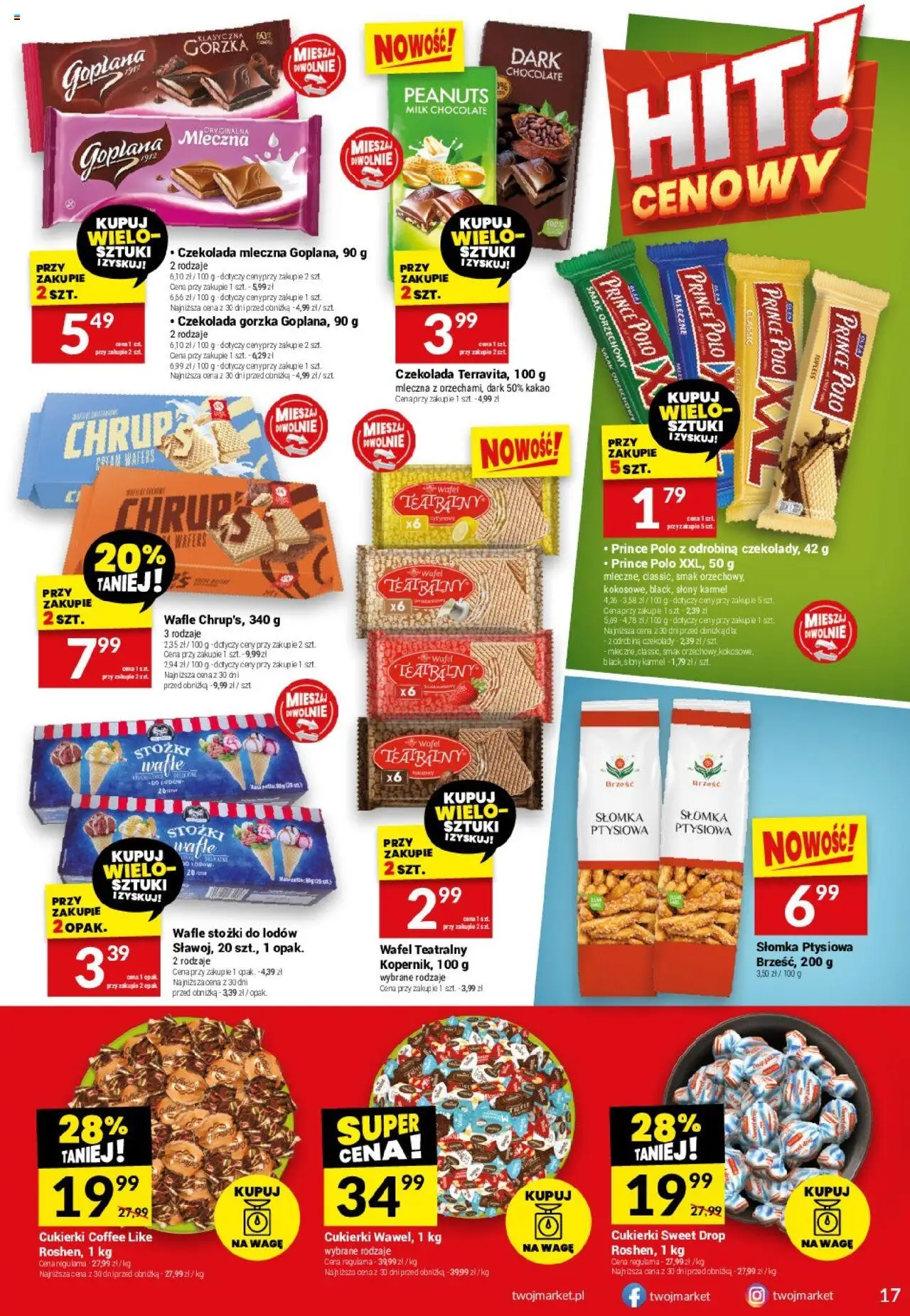 Twój Market Gazetka od 11.06.2025 | Strona: 17 | Produkty: Kakao, Słomka ptysiowa, Czekolada, Cukierki