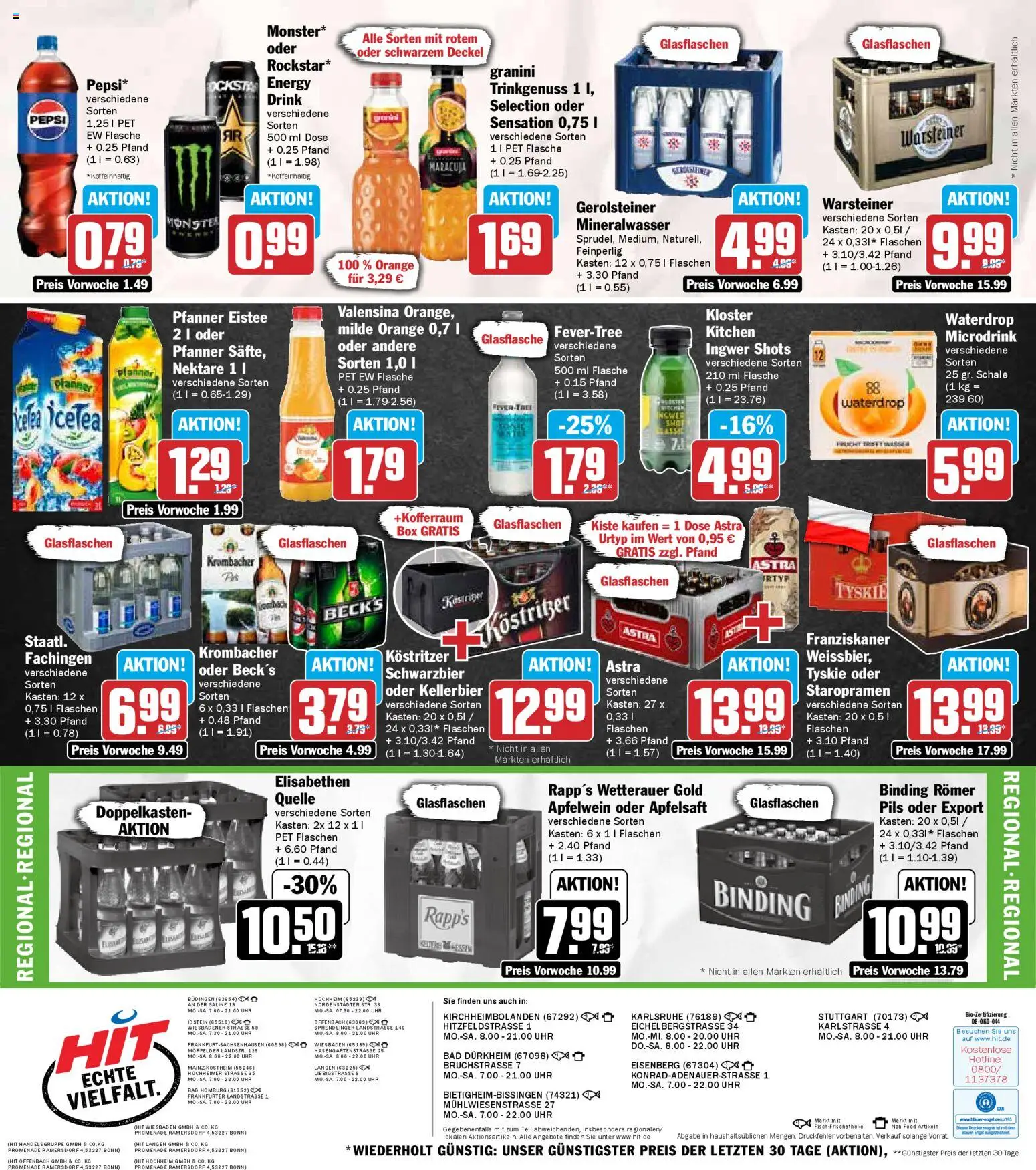 HIT - Hessen – gültig ab 03.11.2025 | Seite: 19 | Produkte: Energy, Warsteiner, Granini, Krombacher