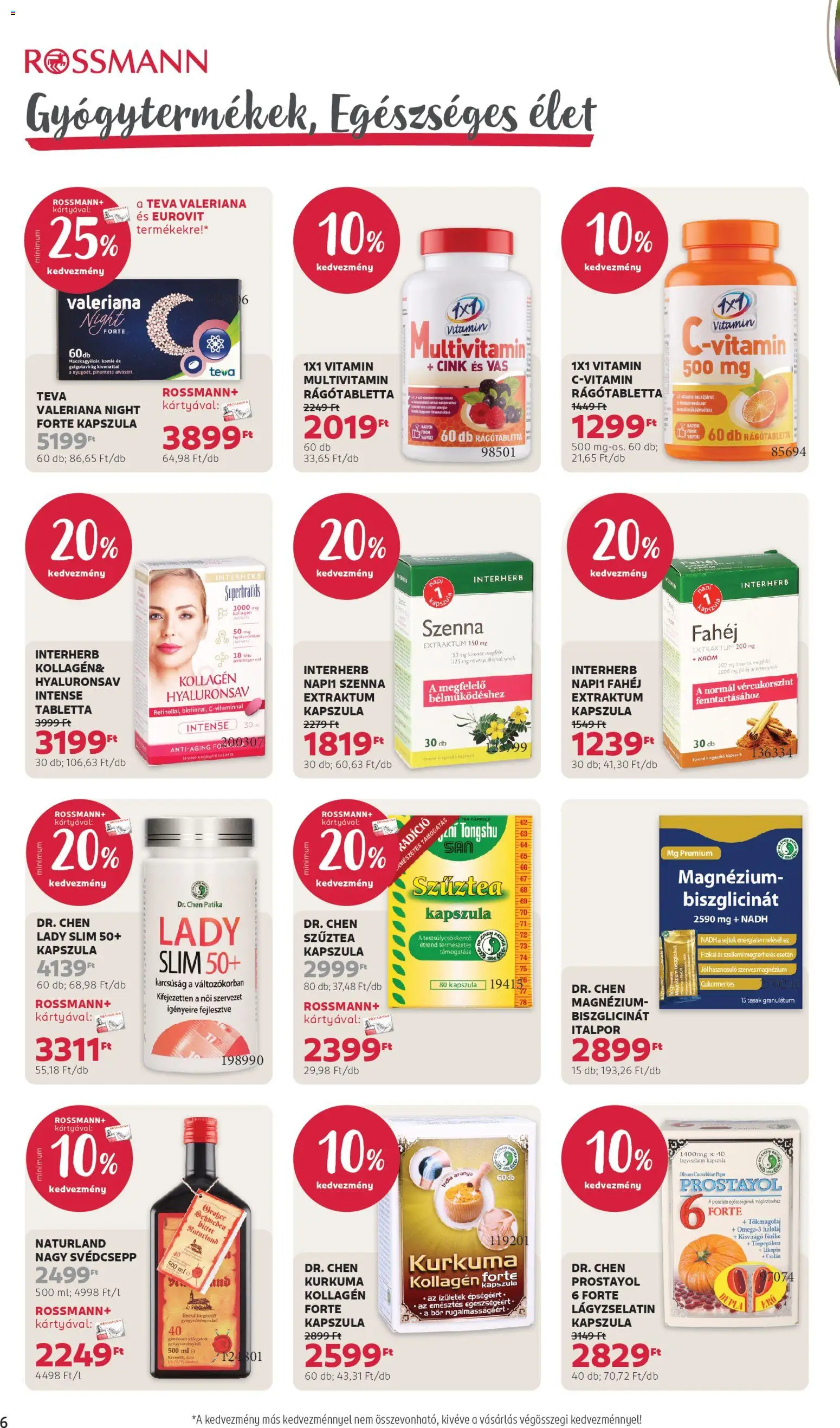 Rossmann akciós ujság - amely érvényes a következő dátumtól: 13.04.2026 | Oldal: 6 | Termékek: Multivitamin, Ing, Italpor, Tökmagolaj