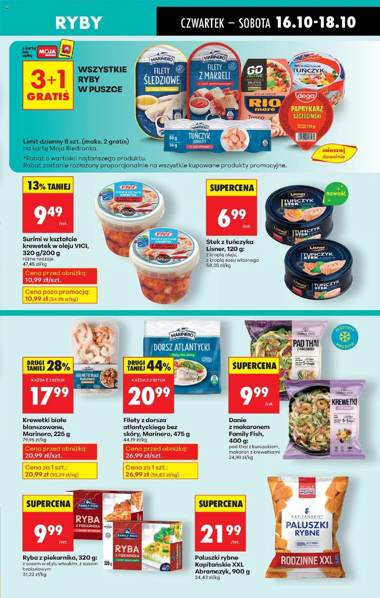 Biedronka gazetka - Oferta w tym tygodniu od 16.10.2025 | Strona: 29 | Produkty: Paprykarz szczeciński, Krewetki białe, Tuńczyk, Ryba