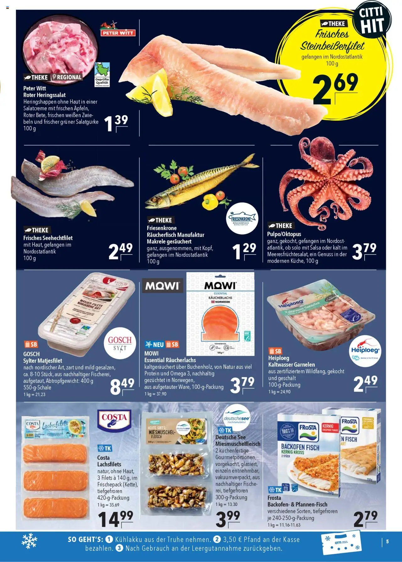 CITTI Markt Prospekt 	 – gültig ab 17.09.2025 | Seite: 5 | Produkte: Garnelen, Fisch, Backofen, Fleisch
