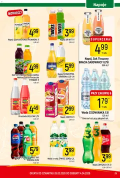 Pogląd oferty "Piotruś Pan gazetka" - ważna od 26.03.2026 | Strona: 25 | Produkty: Napoje, Pepsi, Oranżada hellena, Porzeczka
