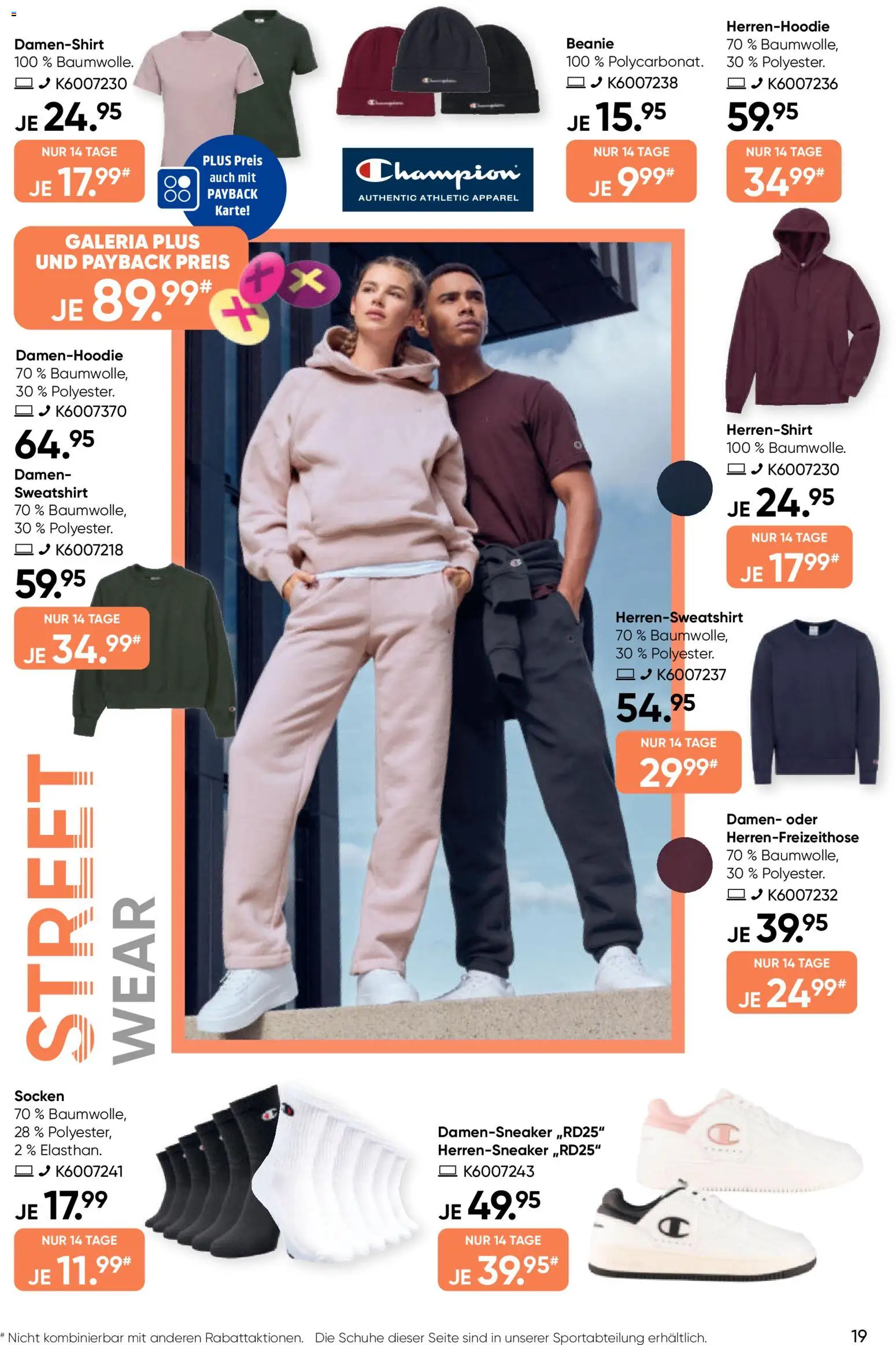 Galeria Karstadt Kaufhof Prospekt 	 – gültig ab 13.11.2025 | Seite: 19 | Produkte: Sweatshirt, Socken