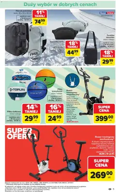 Pogląd oferty "Carrefour Gazetka - Łap super okazje" - ważna od 19.01.2026 | Strona: 5 | Produkty: Torebka, Plecak, Waga, Rower