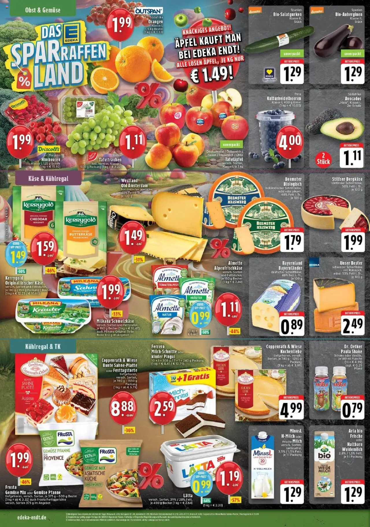 Edeka prospekt Mönchengladbach	 – gültig ab 13.10.2025 | Seite: 4 | Produkte: Himbeeren, Gemüse, Kuchen, Sahne