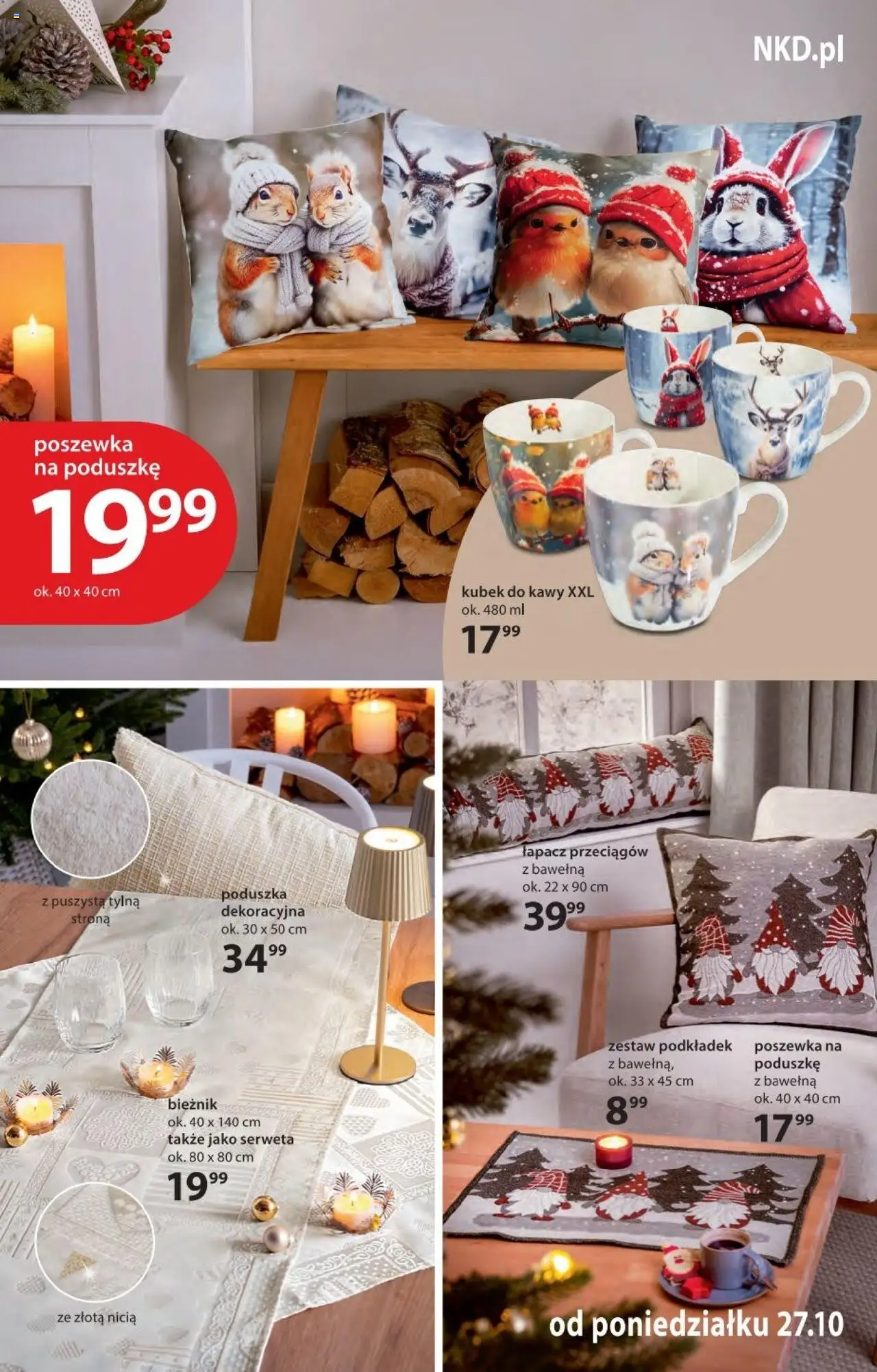 NKD Gazetka od 27.10.2025 | Strona: 19 | Produkty: Poduszka