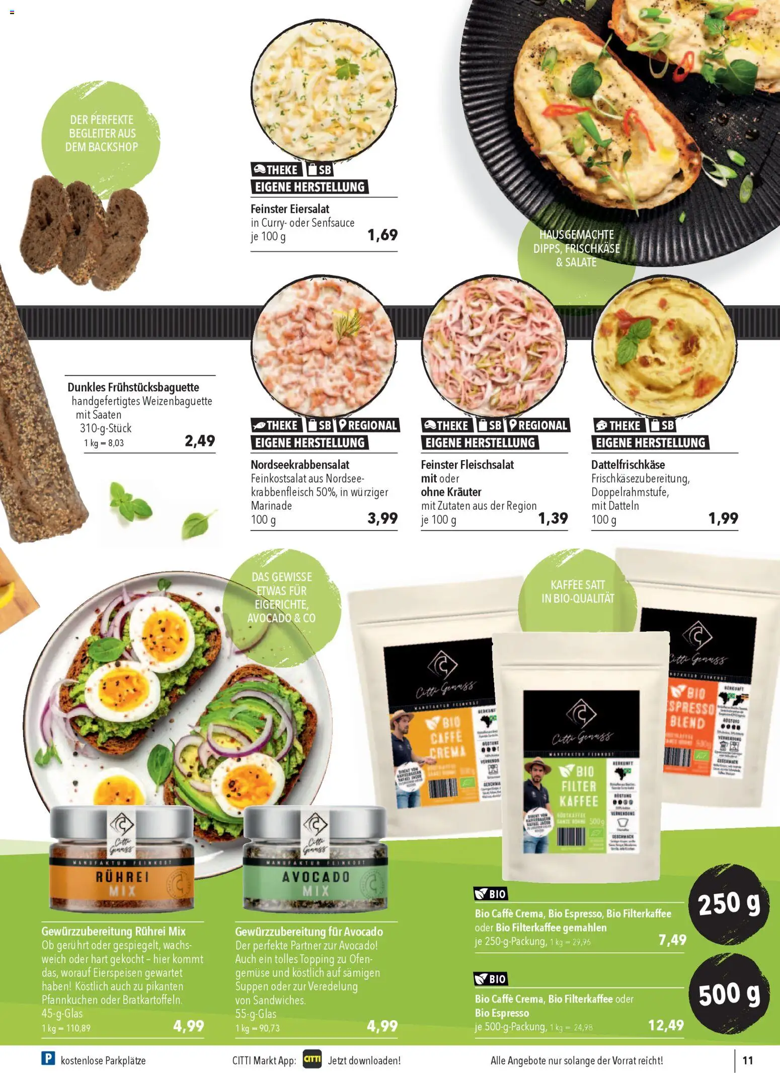CITTI Markt Prospekt 	 – gültig ab 01.04.2026 | Seite: 11 | Produkte: Tür, Avocado, Gemüse, Frischkase