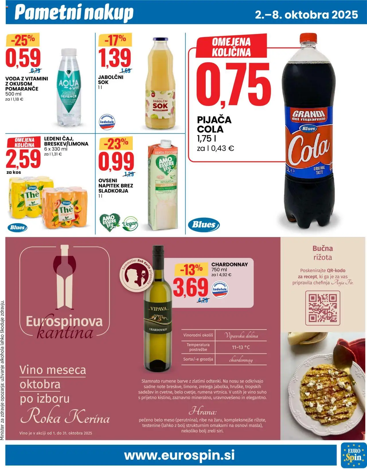 Novi Eurospin katalog ponudbe – veljaven od 02.10.2025 | Stran: 11 | Izdelki: Kos, Ribe, Caj, Limona