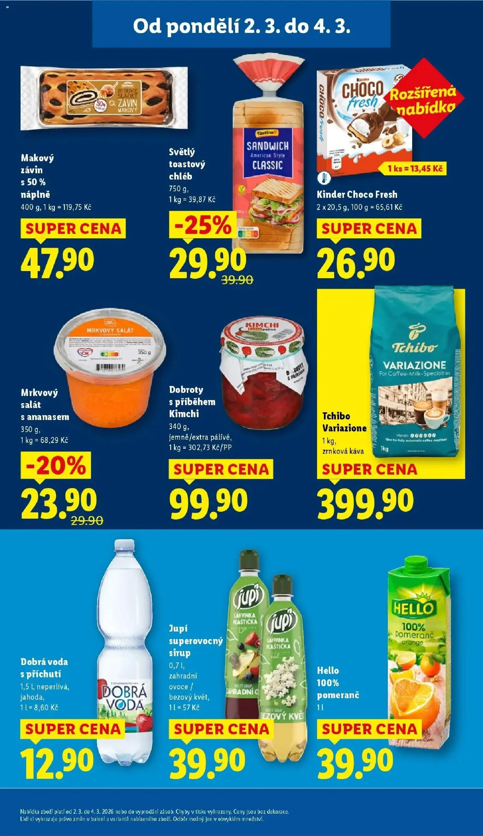 Lidl aktuální leták od 02.03.2026 | Strana: 27 | Produkty: Makový závin, Jupí, Sirup, Kinder