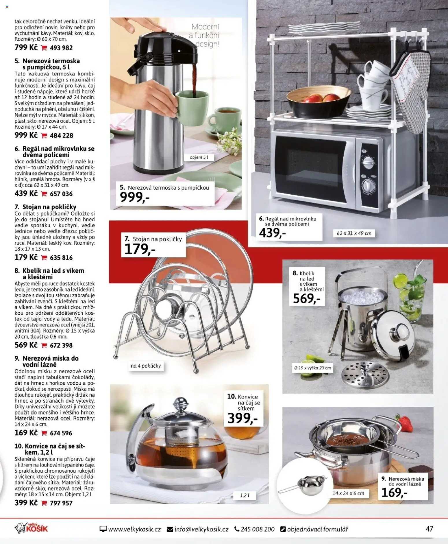 Velký Košík katalog leden 2026 od 01.01.2026 | Strana: 47 | Produkty: Lednice, Miska, Čaje, Koš