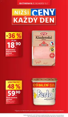Lidl leták od 10.07.2025 | Strana: 4 | Produkty: Perla máslová, Perla, Margarín, Pikok