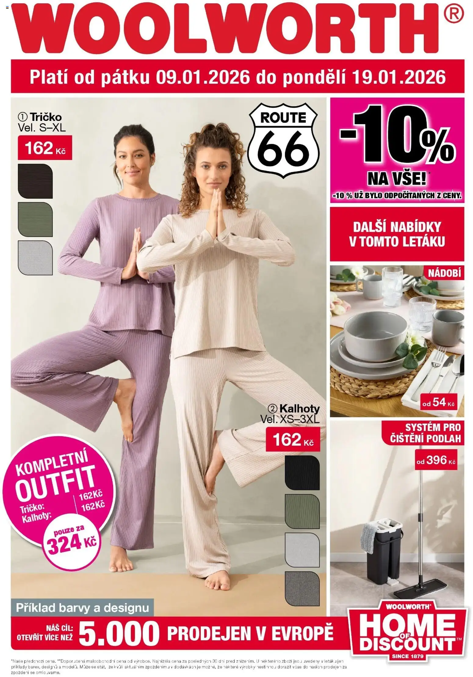 Woolworth leták od 09.01.2026 | Strana: 1 | Produkty: Tričko, Kalhoty, Nádobí, Barvy