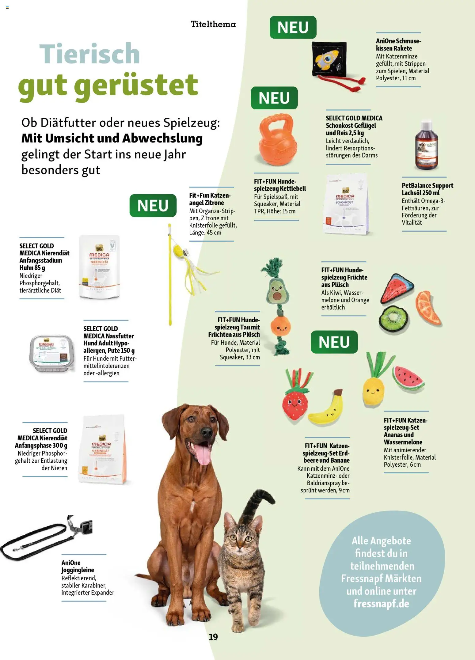 Fressnapf Friends Magazin – gültig ab 01.01.2026 | Seite: 19 | Produkte: Kissen, Zitrone, Melone, Reis