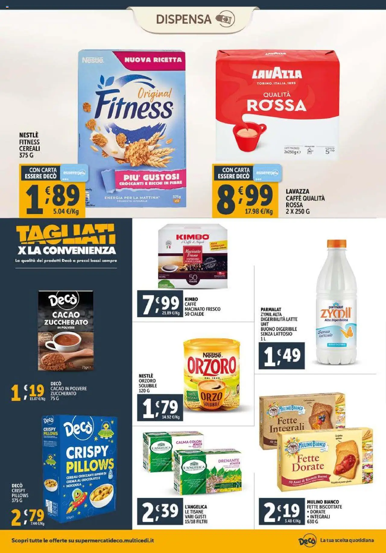 Volantino Decò del 23.09.2025 | Pagina: 8 | Prodotti: Cereali, Latte, Cacao, Lavazza