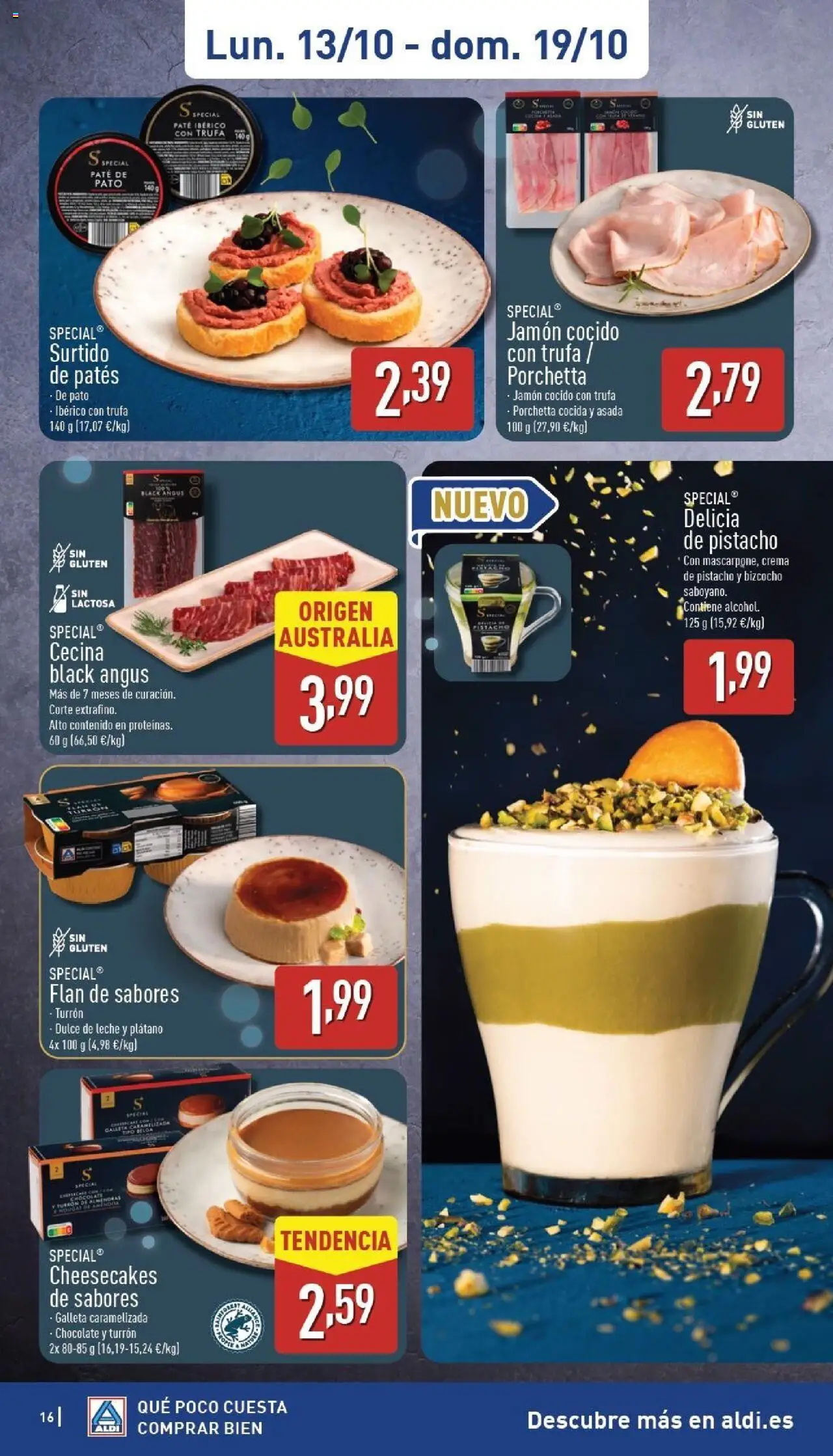 Aldi folleto Península │ válido desde el 13.10.2025 | Página: 16 | Productos: Chocolate, Jamón, Paté, Bizcocho