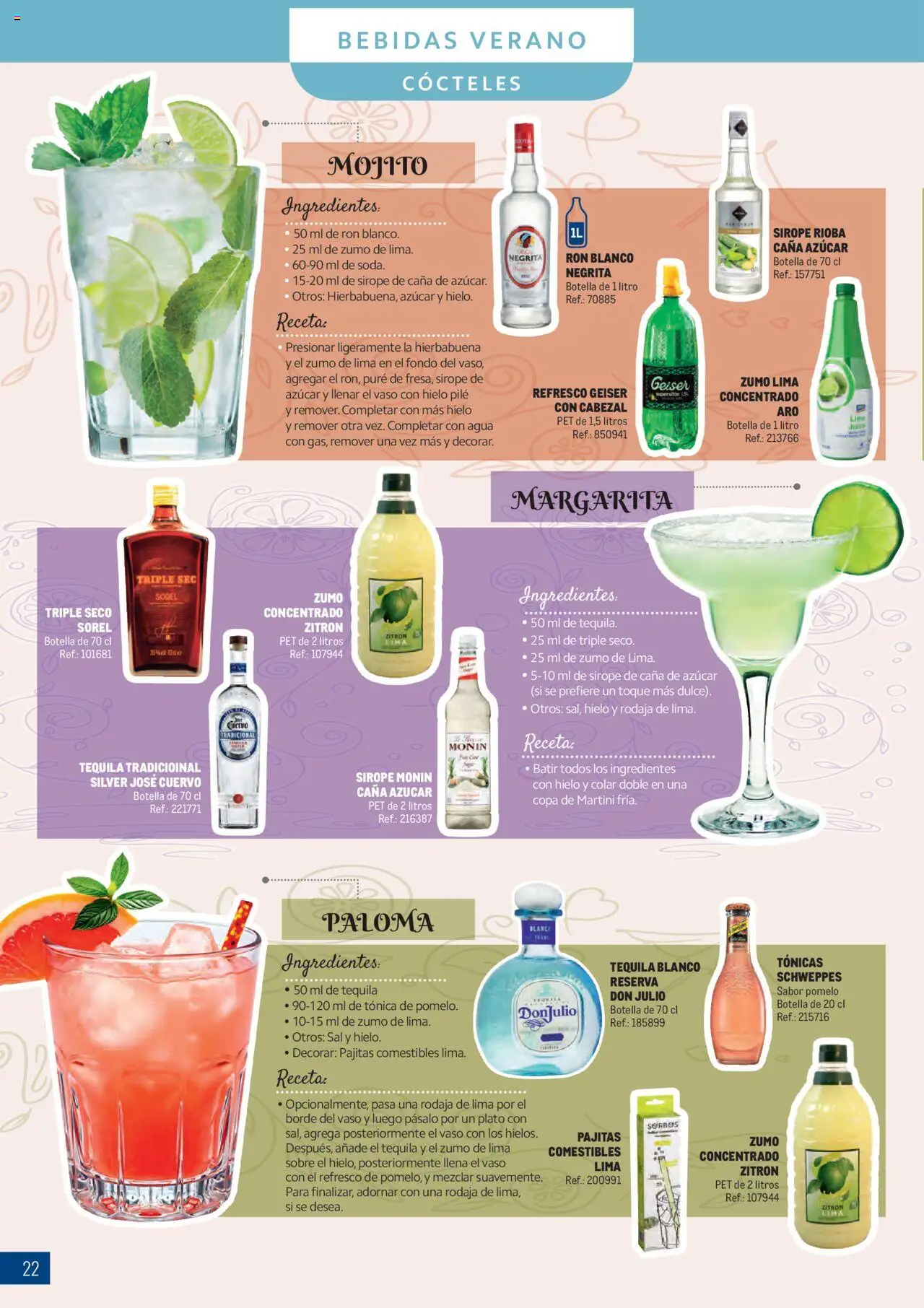 Makro - Bebidas Especial Verano Centro │ válido desde el 04.08.2025 | Página: 22 | Productos: Lima, Κρεμάστρα, Ron, Μανέστρα
