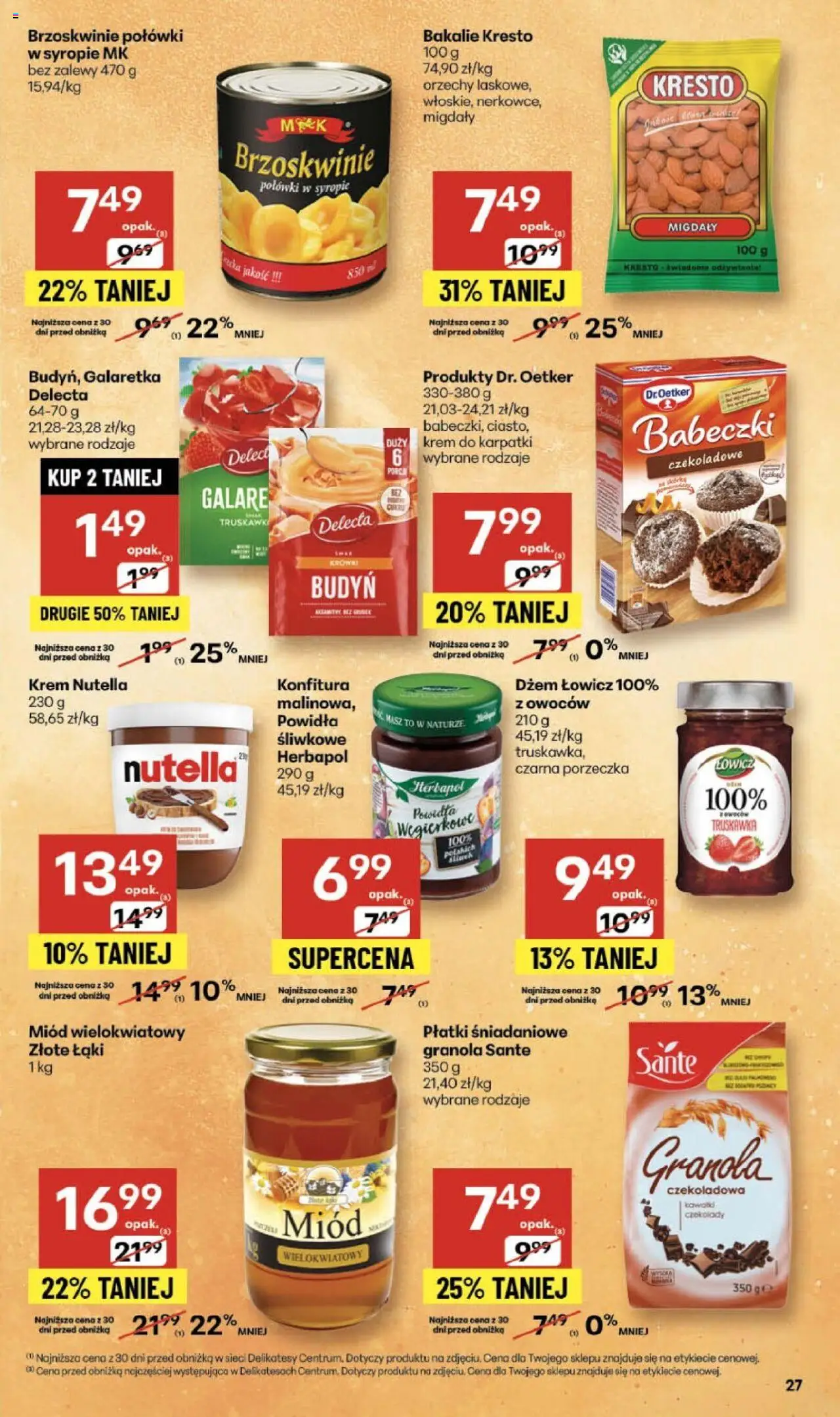 Delikatesy Centrum Gazetka od 23.10.2025 | Strona: 27 | Produkty: Czekolady, Babeczki, Truskawki, Płatki