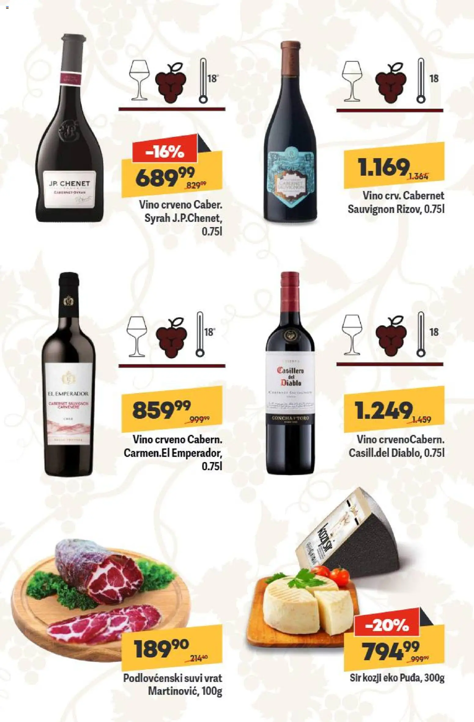 Mega Maxi katalog - važi od 13.11.2025 | Strana: 5 | Proizvode: Cabernet Sauvignon, Suvi vrat, Sir, Vino