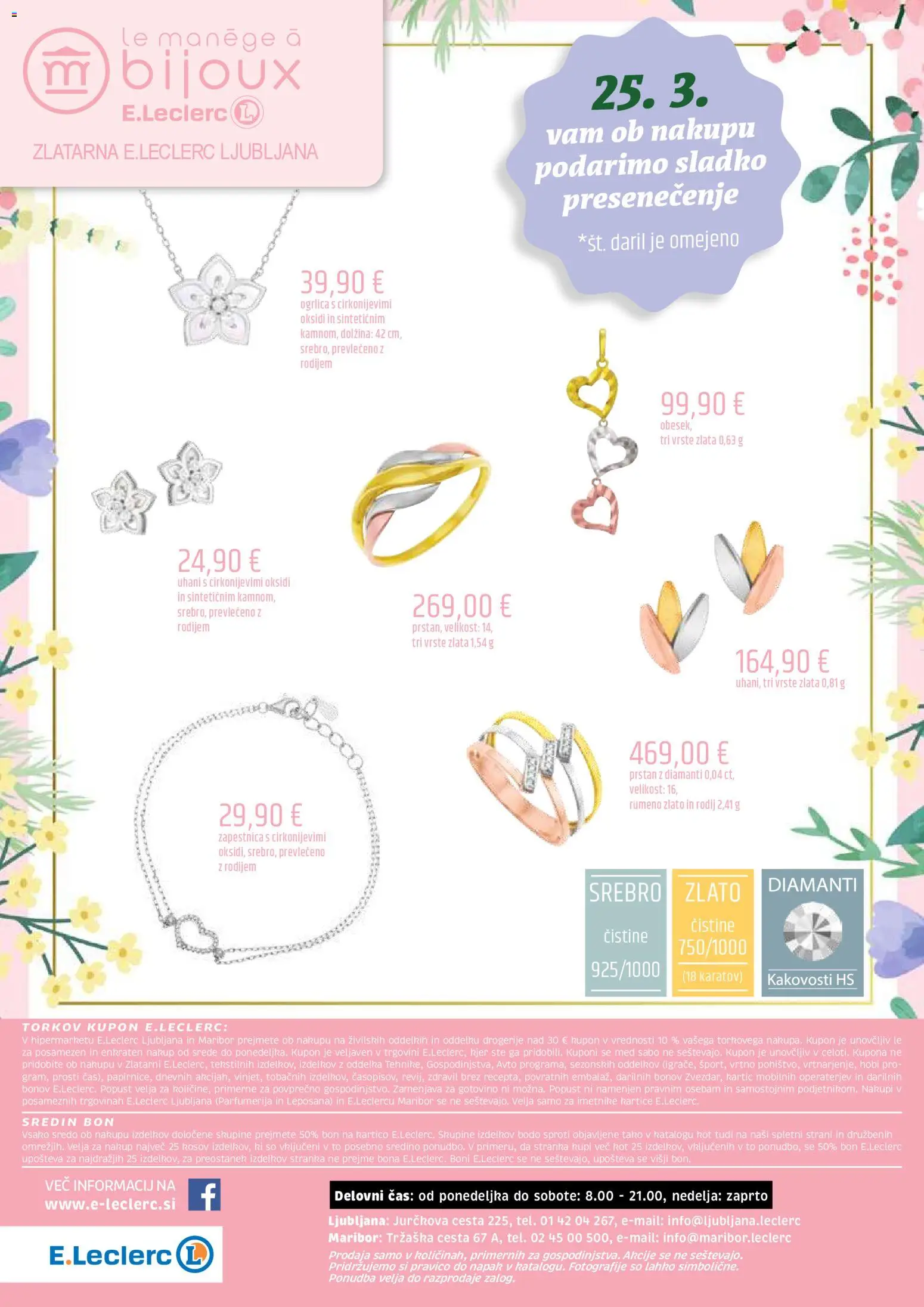 Novi E.leclerc katalog ponudbe – veljaven od 25.03.2026 | Stran: 48 | Izdelki: Zapestnica, Prstan, Uhani