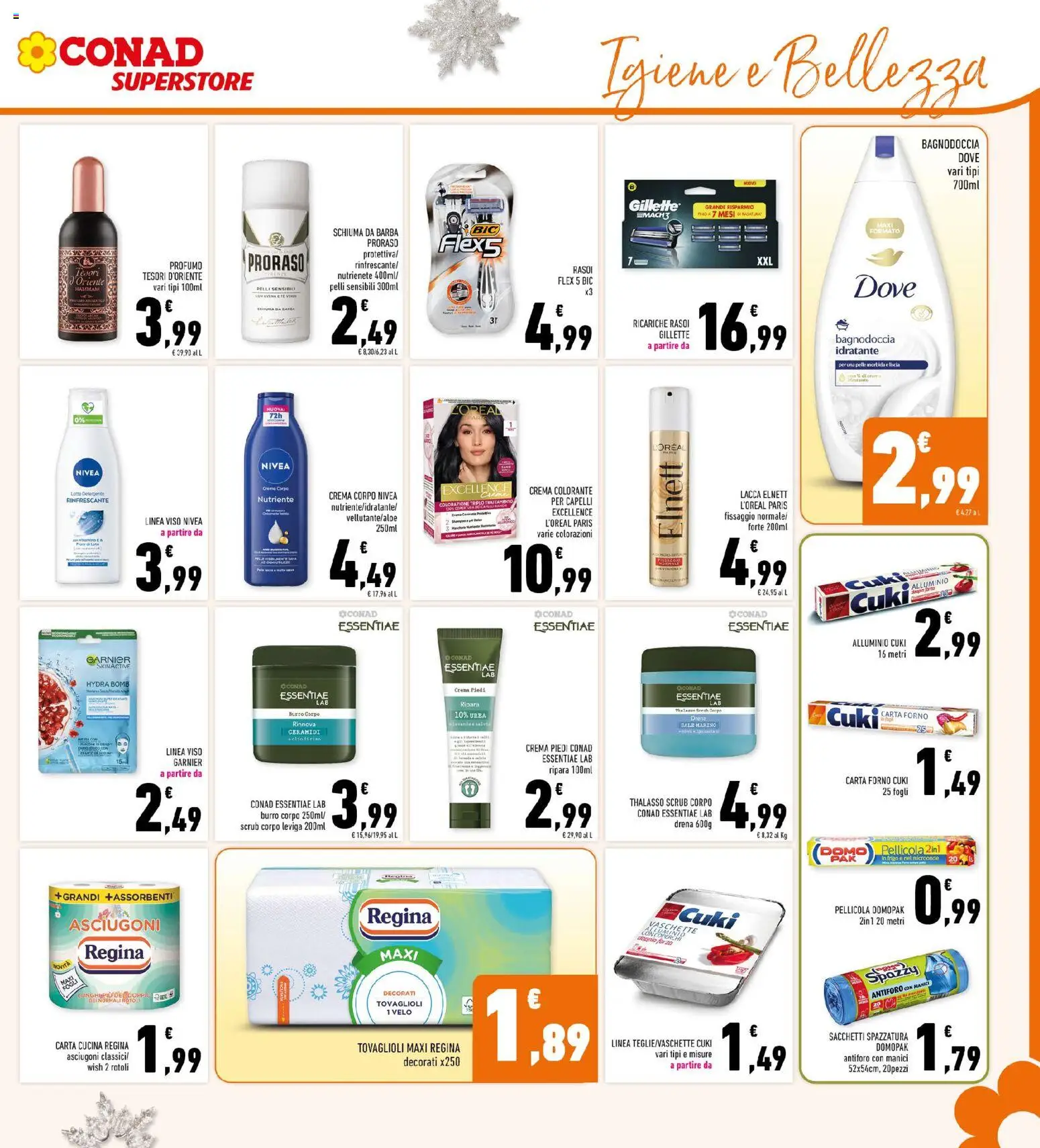 Volantino Conad del 10.12.2025 | Pagina: 29 | Prodotti: Microonde, Schiuma da barba, Pellicola, Profumo