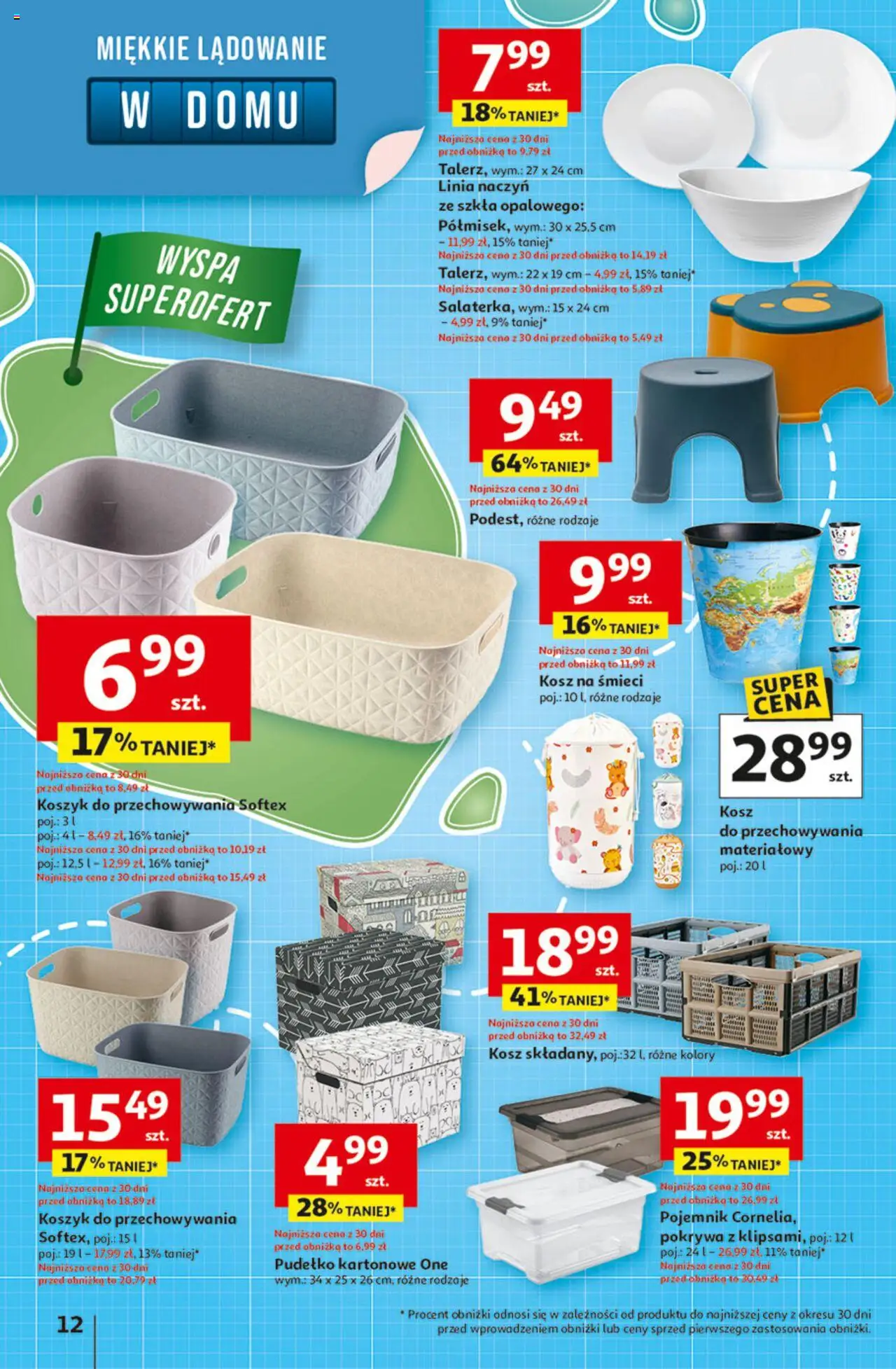 Auchan Gazetka - Odlotowe ceny na start szkoły Hipermarket od 14.08.2025 | Strona: 12 | Produkty: Pudełko, Kosz