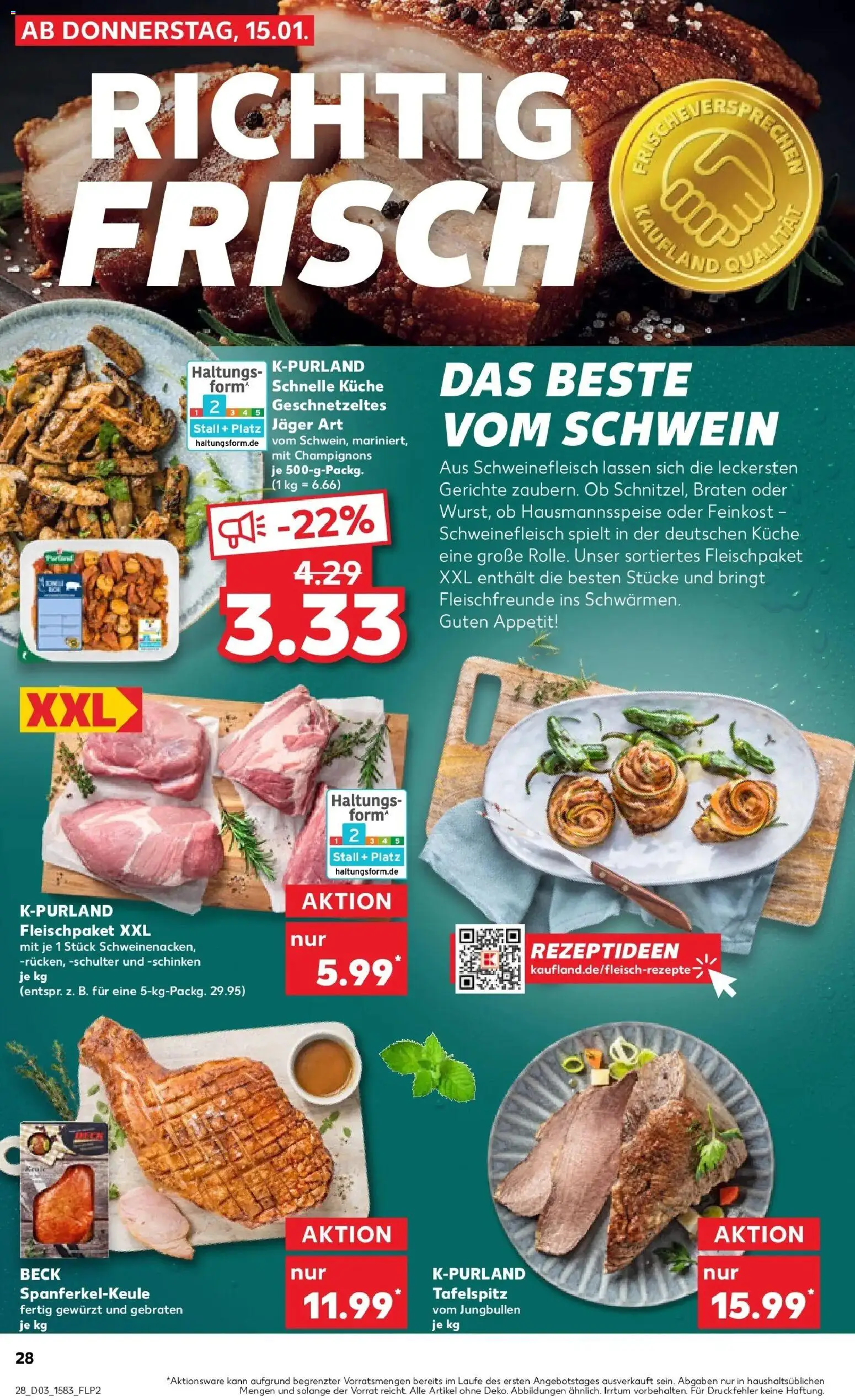 Kaufland prospekt Einbeck	 – gültig ab 15.01.2026 | Seite: 28 | Produkte: Tafelspitz, Küche, Schinken, Schweinefleisch