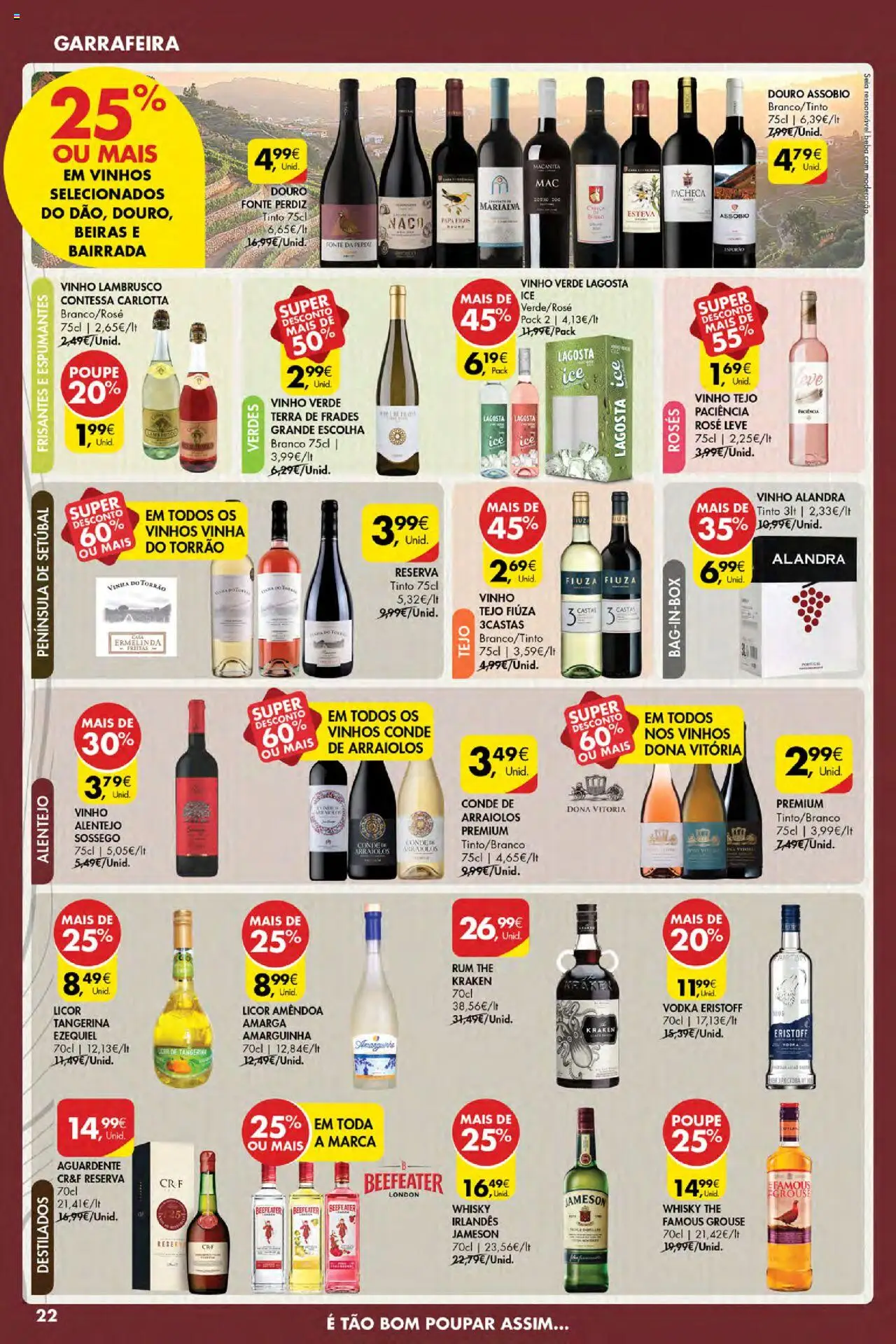Pingo Doce Poupe Esta Semana Açores │ válido de 07.08.2025 | Página: 22 | Produtos: Whisky, Rum, Licor, Vinho