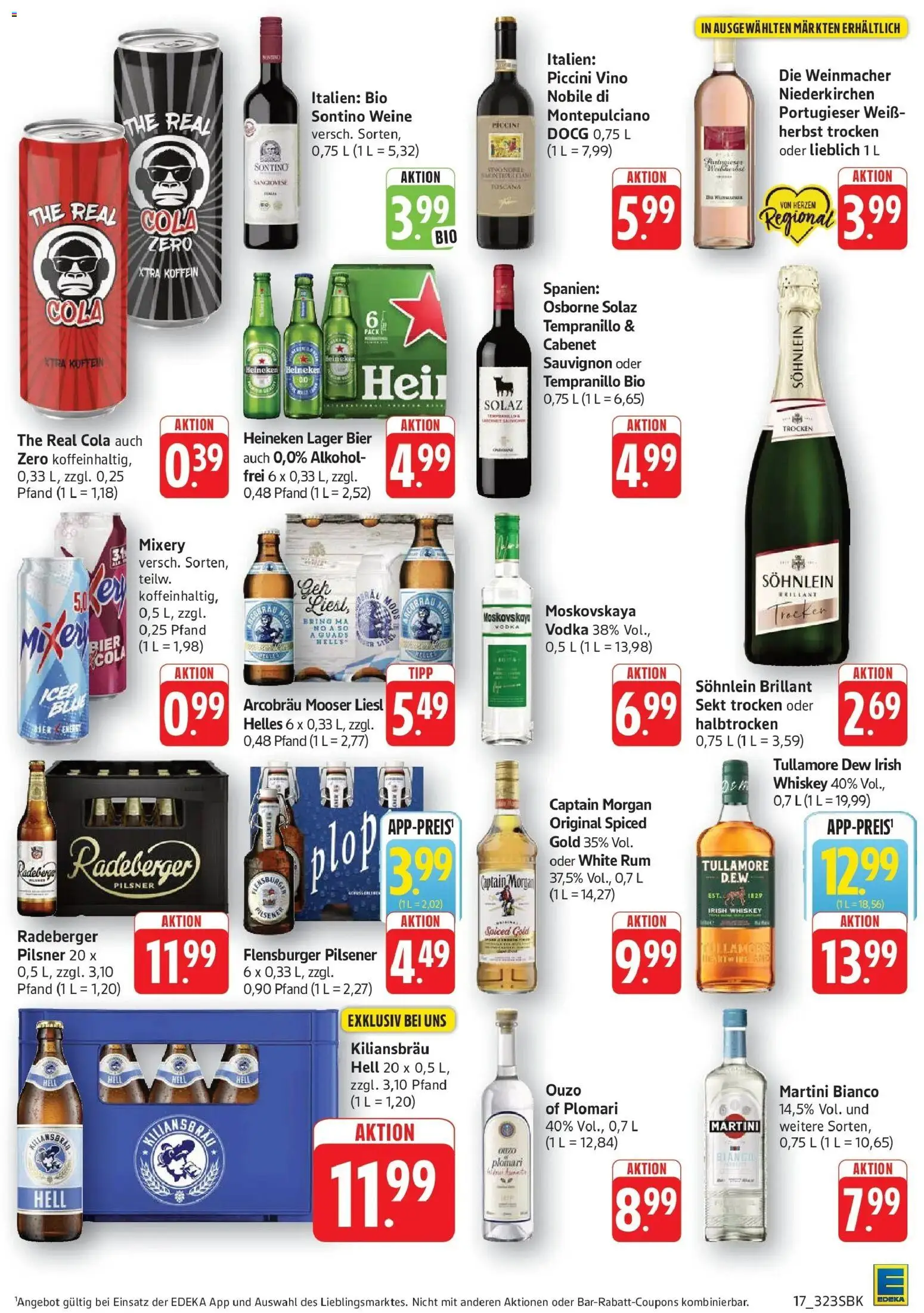 Edeka prospekt Pirmasens	 – gültig ab 09.03.2026 | Seite: 17 | Produkte: Martini, Cola, Flensburger, Heineken