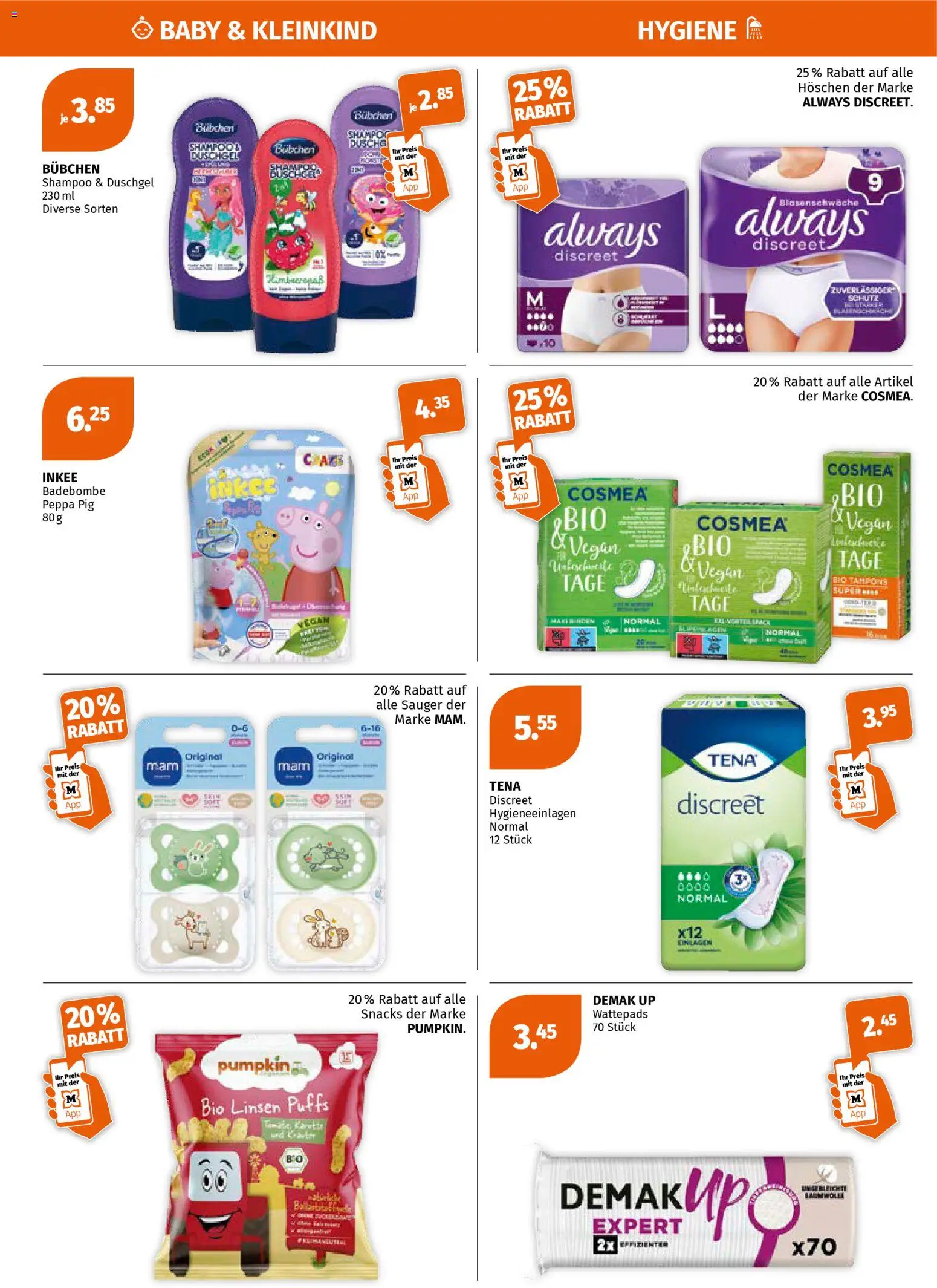 Müller aktionen – gültig ab 02.04.2026 | Seite: 6 | Produkte: Shampoo, Duschgel, Wattepads, Höschen