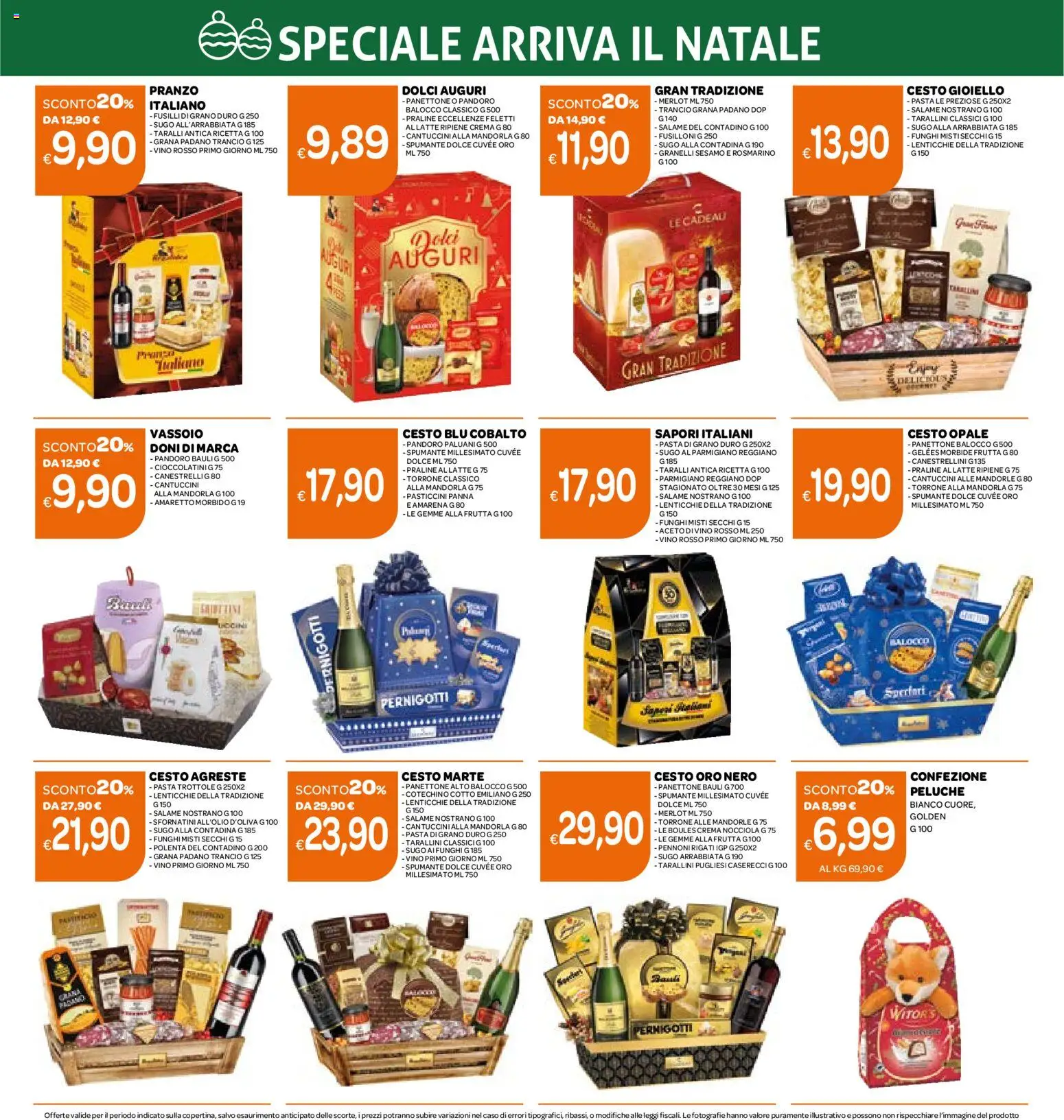 Volantino Ekom del 02.12.2025 | Pagina: 2 | Prodotti: Peluche, Frutta, Fusilli, Aceto