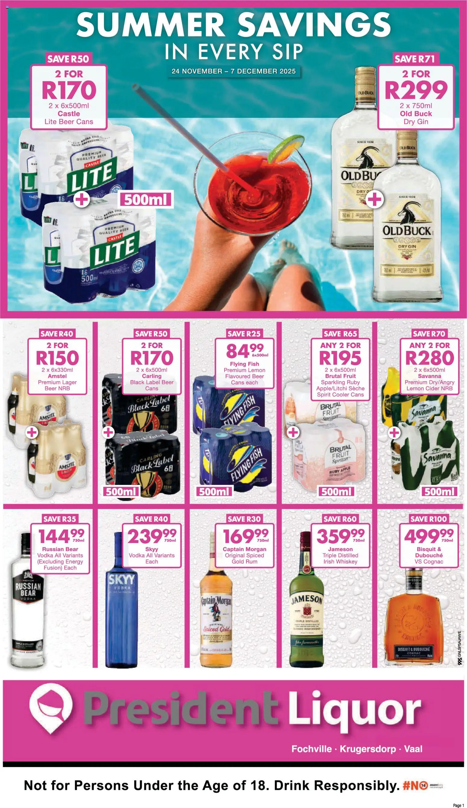 New President Hyper catalogue – valid from 24.11.2025 | Page: 1 | Products: Cider, Whiskey, Lemon, Ensalada de quino