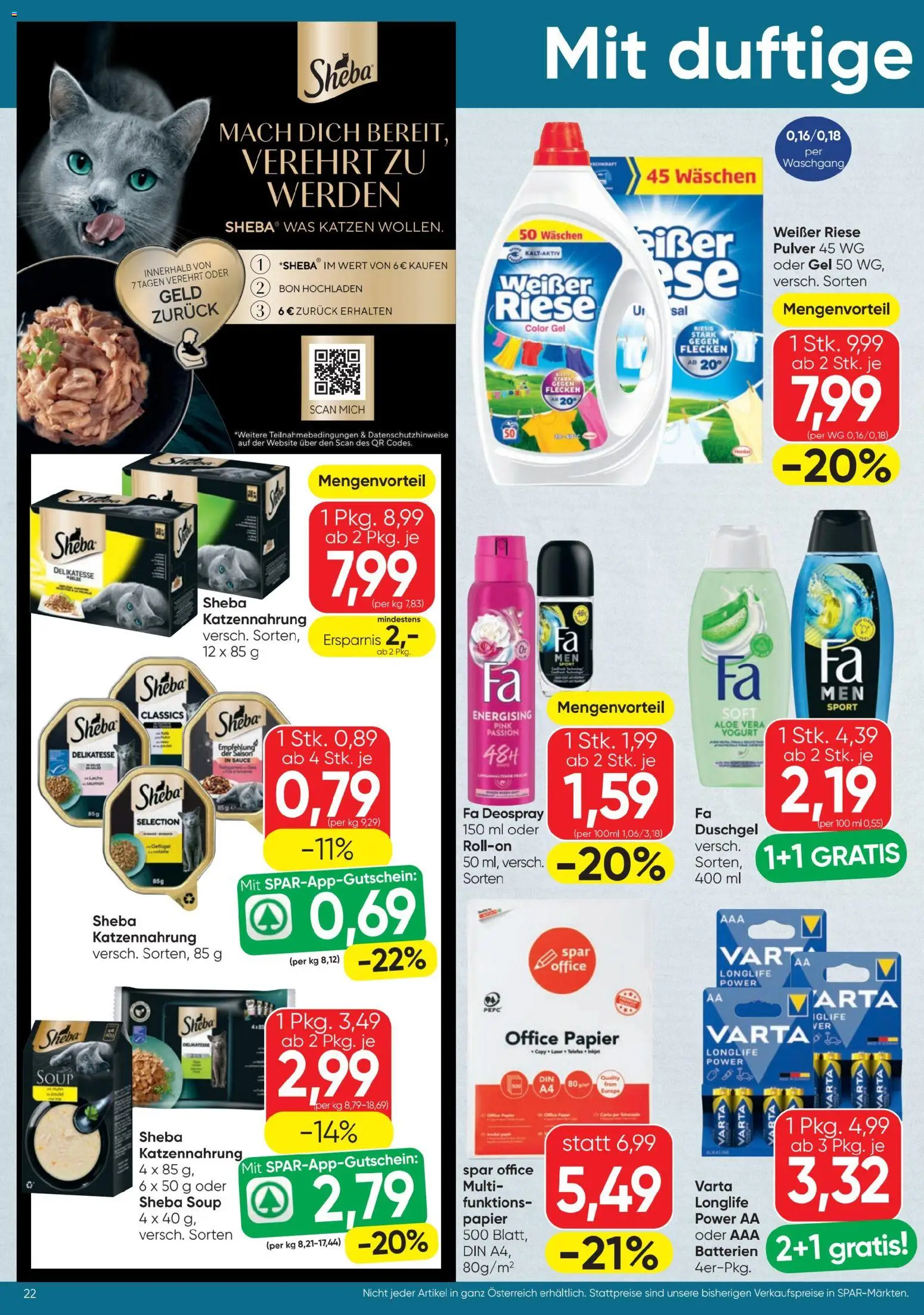 Spar Flugblatt gültig ab 29.01.2026 | Seite: 22 | Produkte: Duschgel