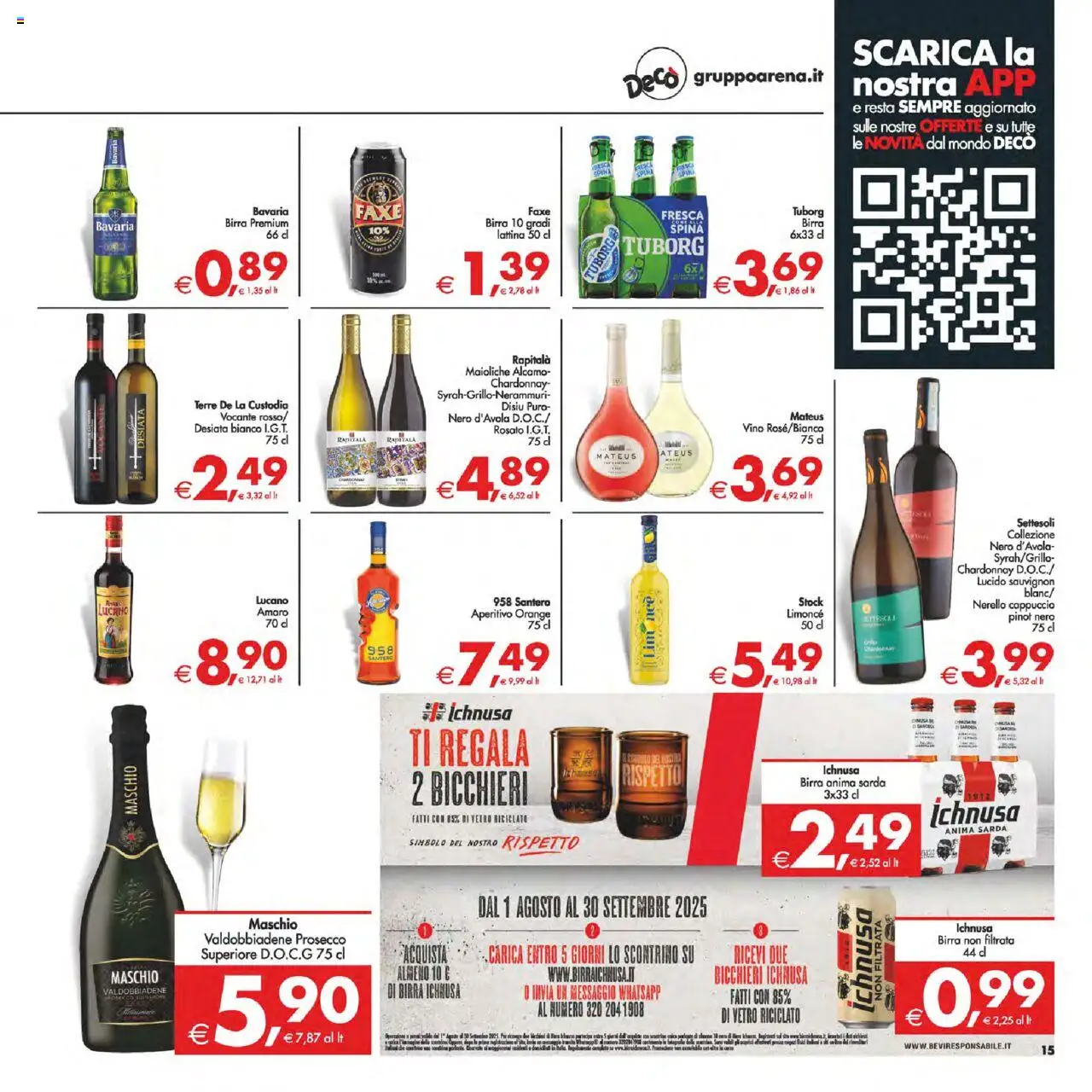 Volantino Decò del 22.08.2025 | Pagina: 16 | Prodotti: Vino, Cappuccio, Amaro, Aperitivo
