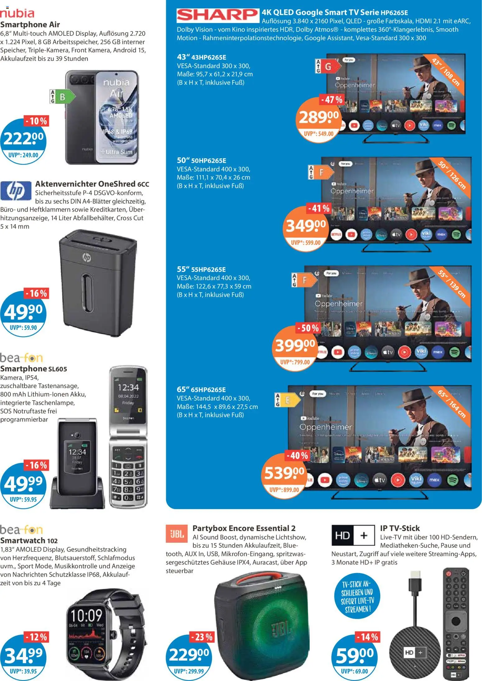 V-Markt - München – gültig ab 02.01.2026 | Seite: 21 | Produkte: Aktenvernichter, Smartwatch, Smartphone, TV